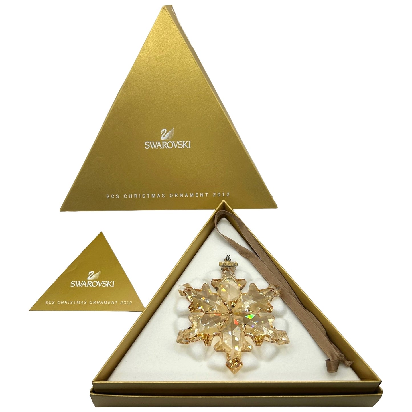 2012 Swarovski CRYSTAL SCS Annual Edition Snowflake Ornament USED ORIGINAL BOX