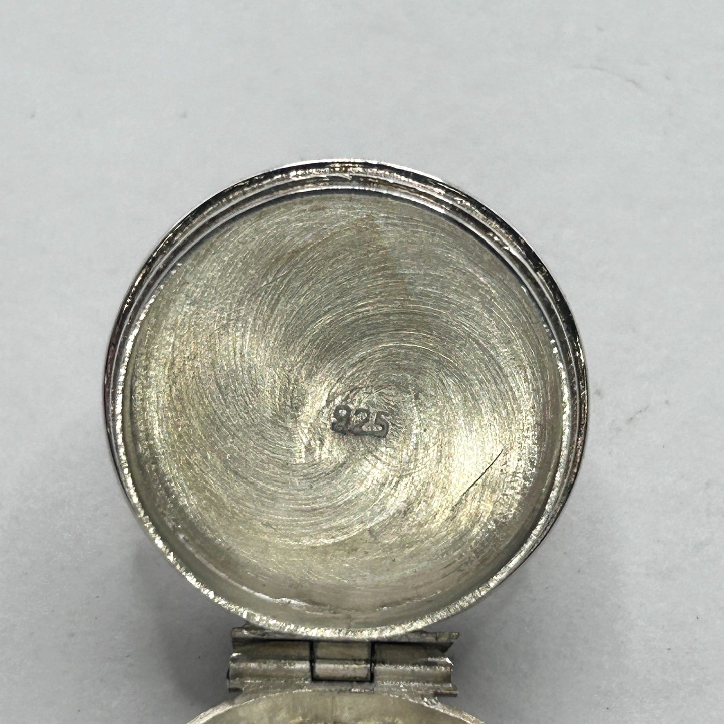 Vintage 925 Sterling Silver Art Nouveau Snuff Box w Ladies Portrait