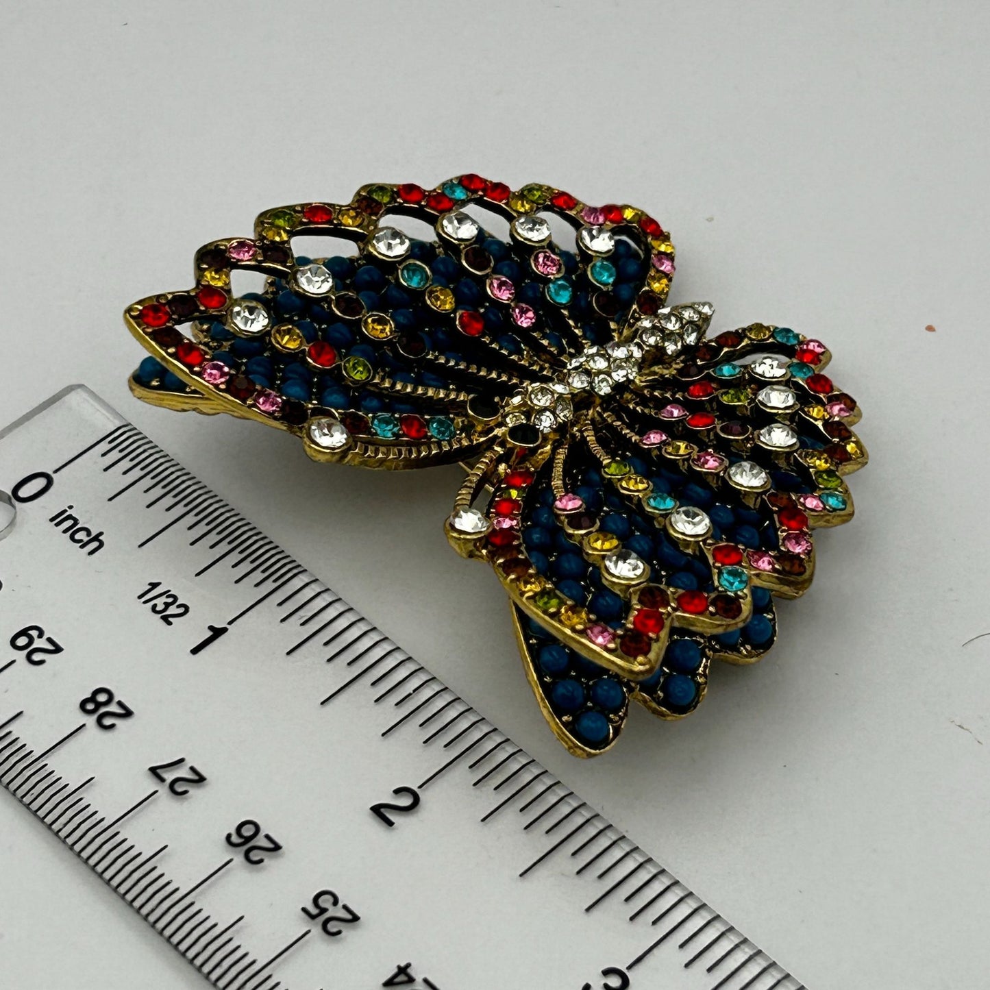 The Princess Amanda Collection Butterfly Brooch Fashion Jewelry Pin Rhinestone