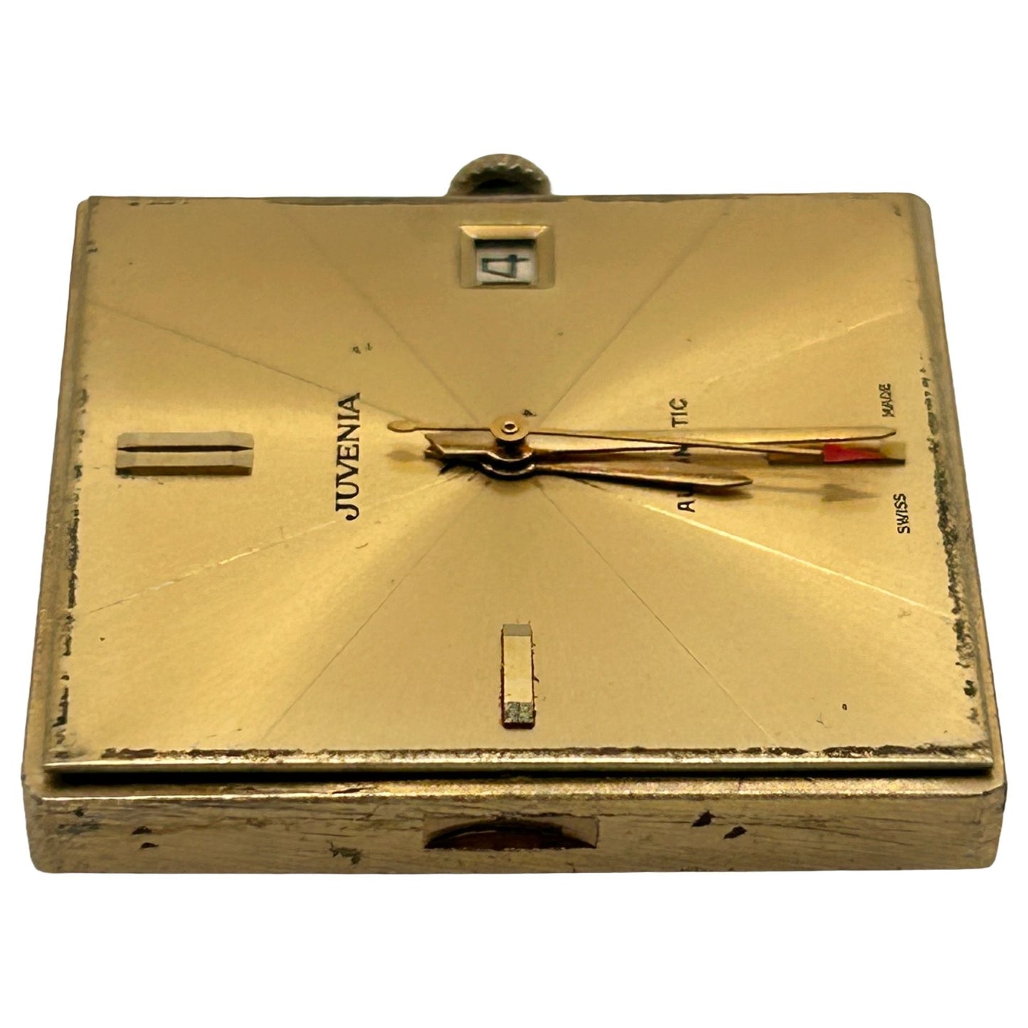 Working Juvenia Caliber 1015 17-Jewel Automatic Wristwatch Movement + Crystal