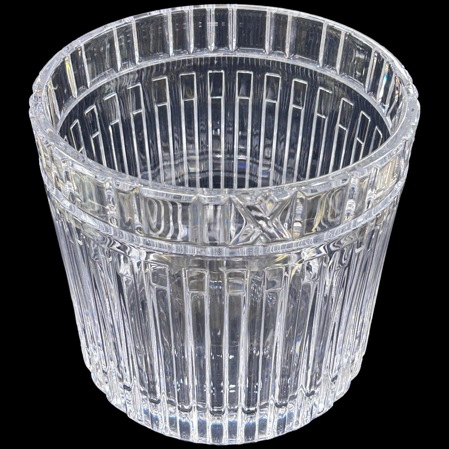 Tiffany & Co. Crystal Vintage Champagne Wine Cooler Ice Bucket Atlas Pattern 8lb