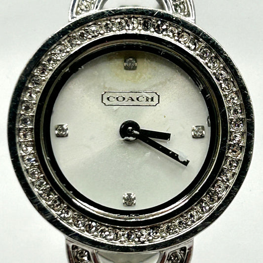 Authentic COACH Krisy Signature Alternating C-Link Silver Gold Watch