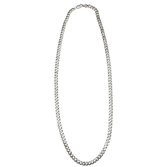 925 Italy Sterling Silver Men's Curb Chain Necklace 24 Inch 6mm Classic