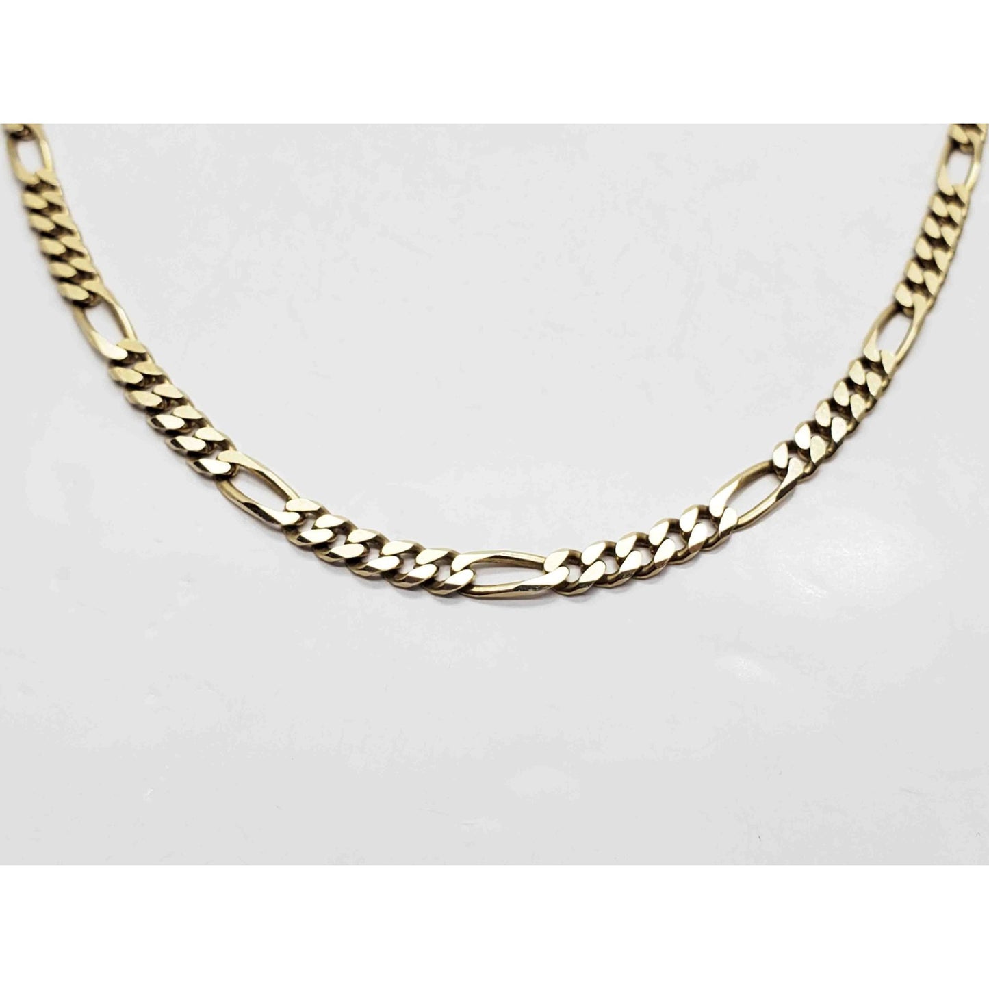 Midas 4.5mm Wide Figaro Chain Necklace 14k Gold 22" Long