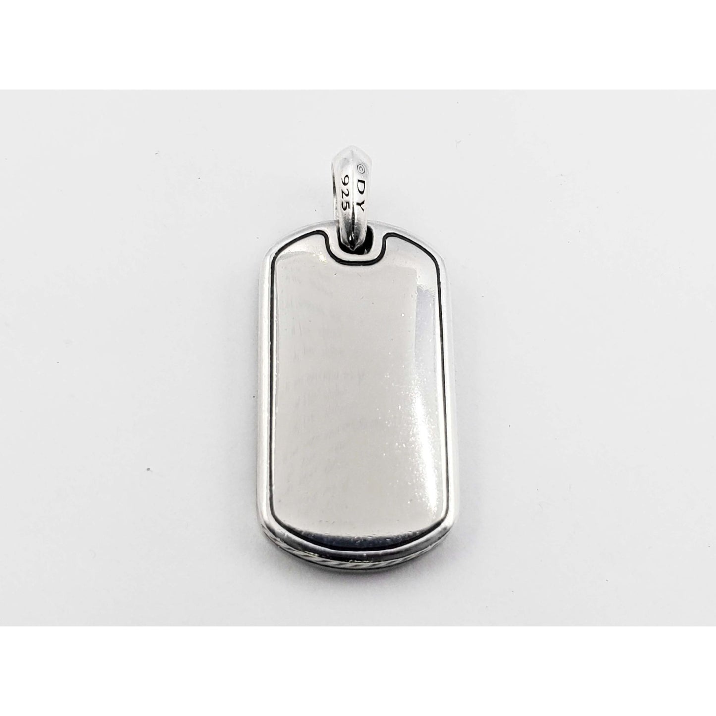 David Yurman Chevron Tag Sterling Silver with Pietersite