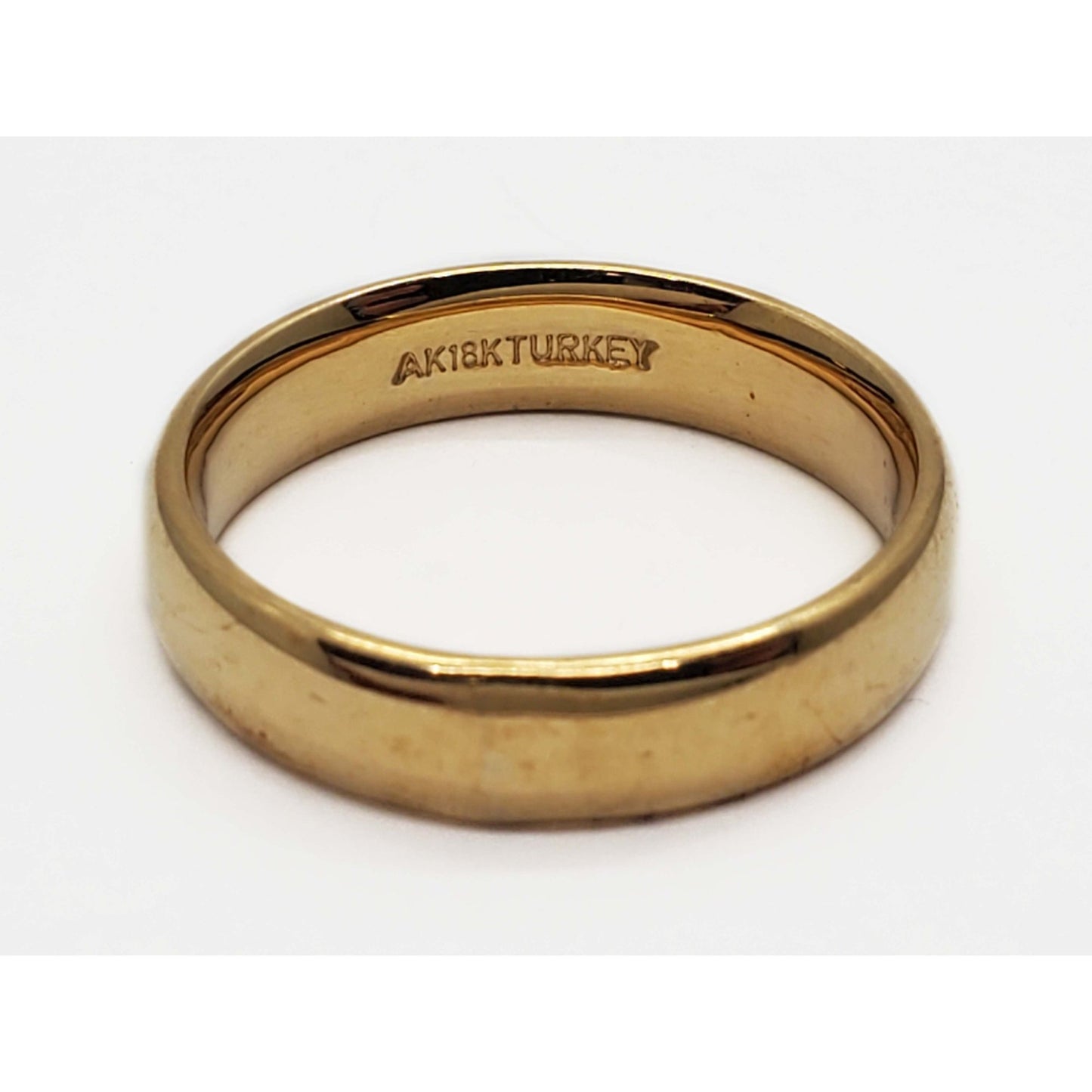 Atasay Kuyumculuk 5mm Comfort Fit Hollow Wedding Band 18k Gold Size 10