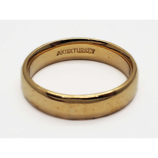 Atasay Kuyumculuk 5mm Comfort Fit Hollow Wedding Band 18k Gold Size 10