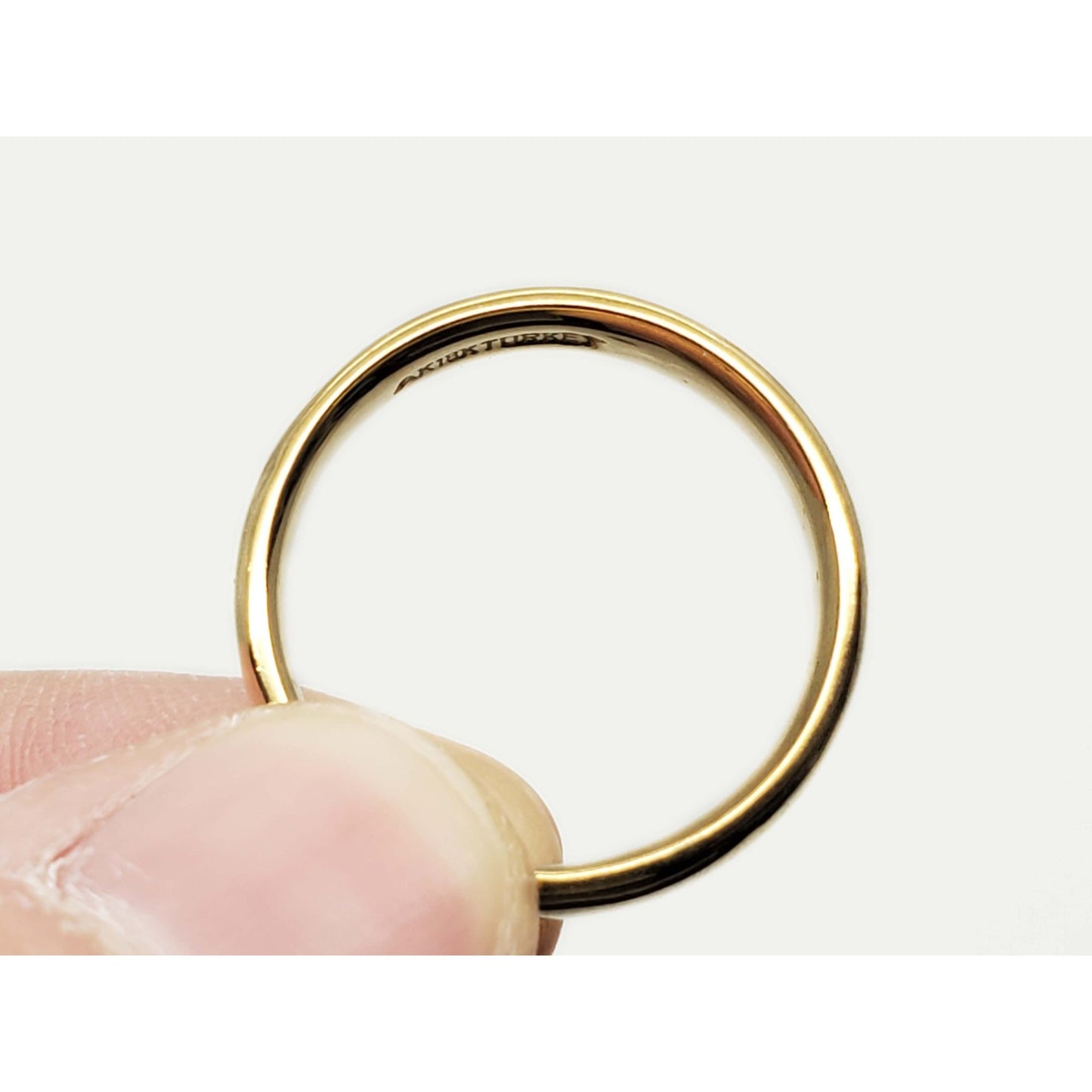 Atasay Kuyumculuk 5mm Comfort Fit Hollow Wedding Band 18k Gold Size 10