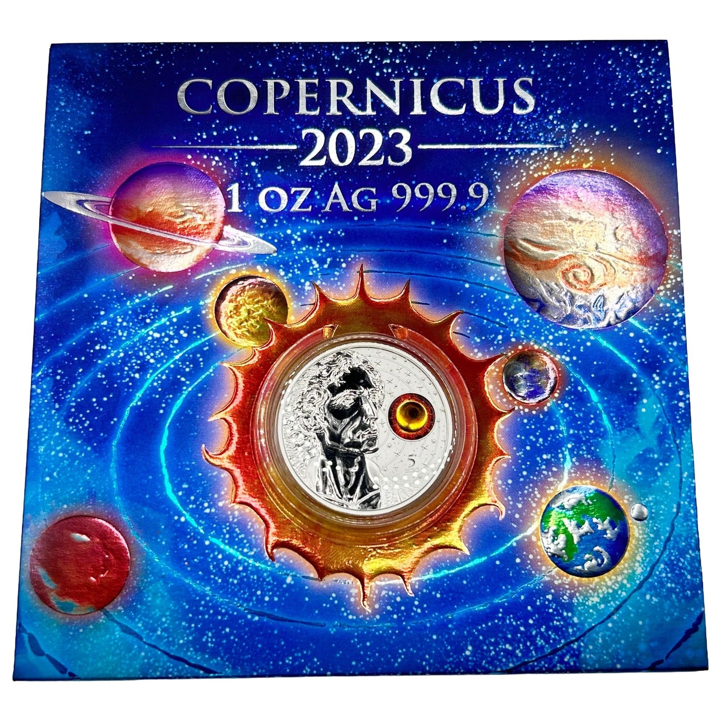 COPERNICUS 2023 5 Euro 1 oz BU Fine Silver Coin in Malta Germania Mint + COA
