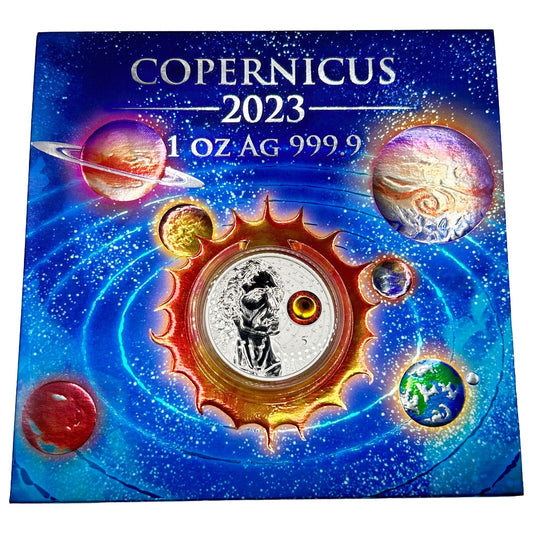 COPERNICUS 2023 5 Euro 1 oz BU Fine Silver Coin in Malta Germania Mint + COA