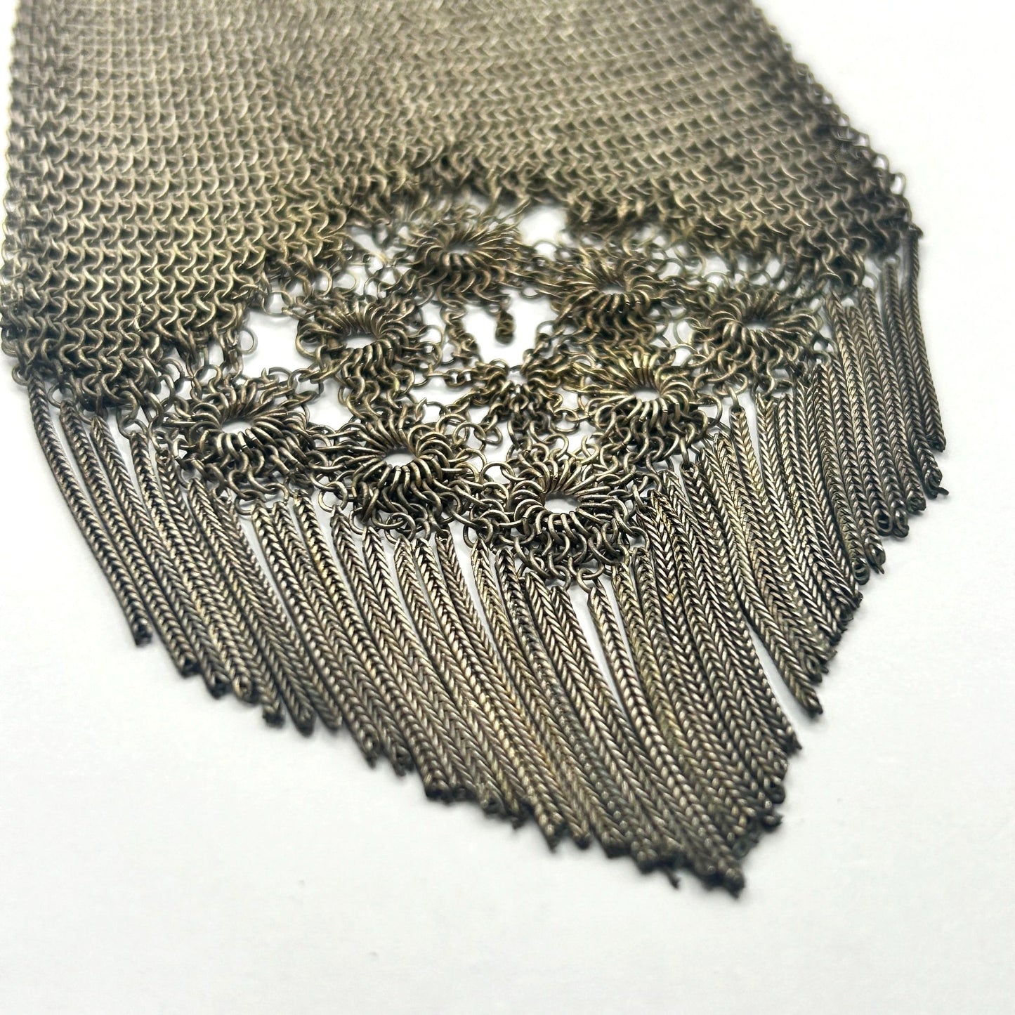 Antique 1920s GSJ Germany Soldered Chain Mesh Bag/Purse - Adjustable Strap
