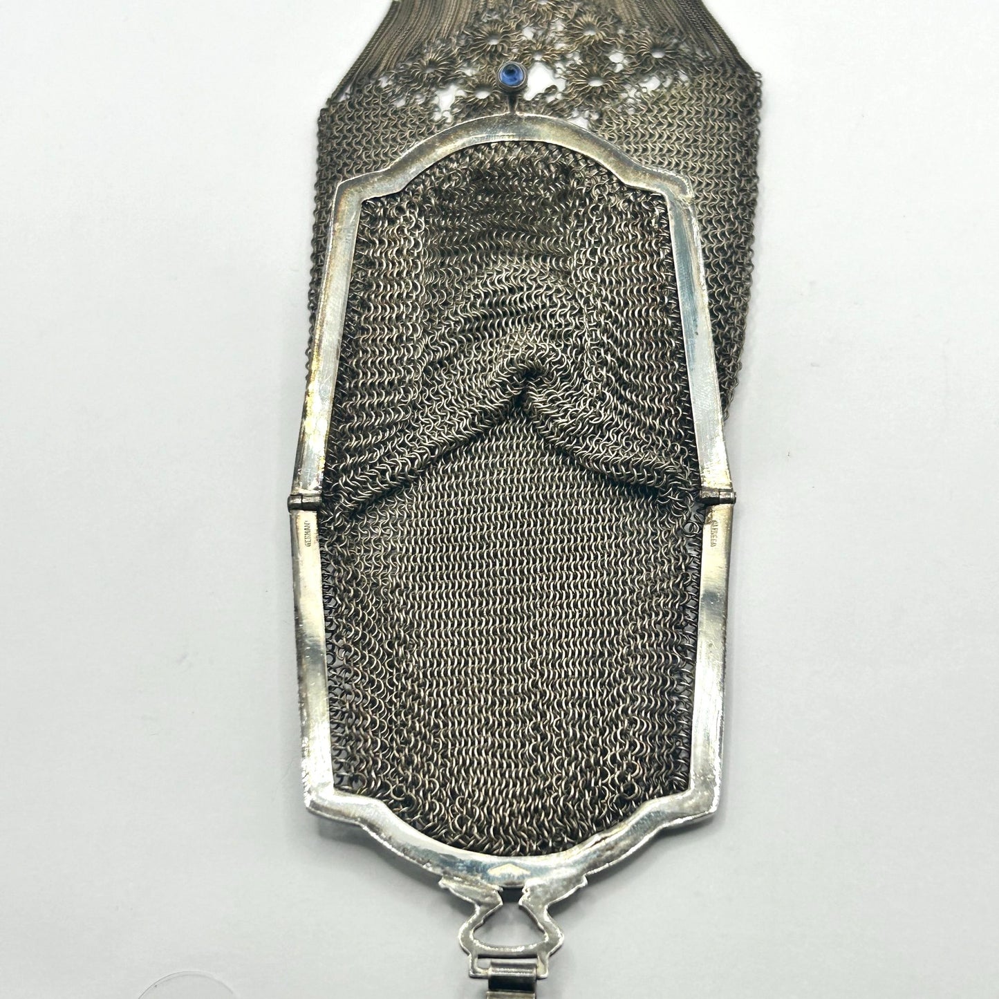 Antique 1920s GSJ Germany Soldered Chain Mesh Bag/Purse - Adjustable Strap