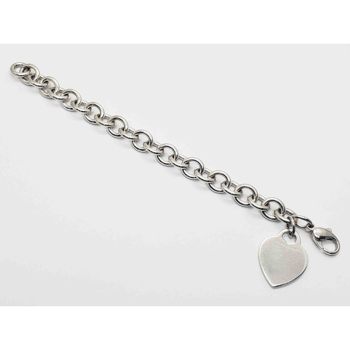 Vintage Tiffany & Co Heart Tag Bracelet Sterling Silver