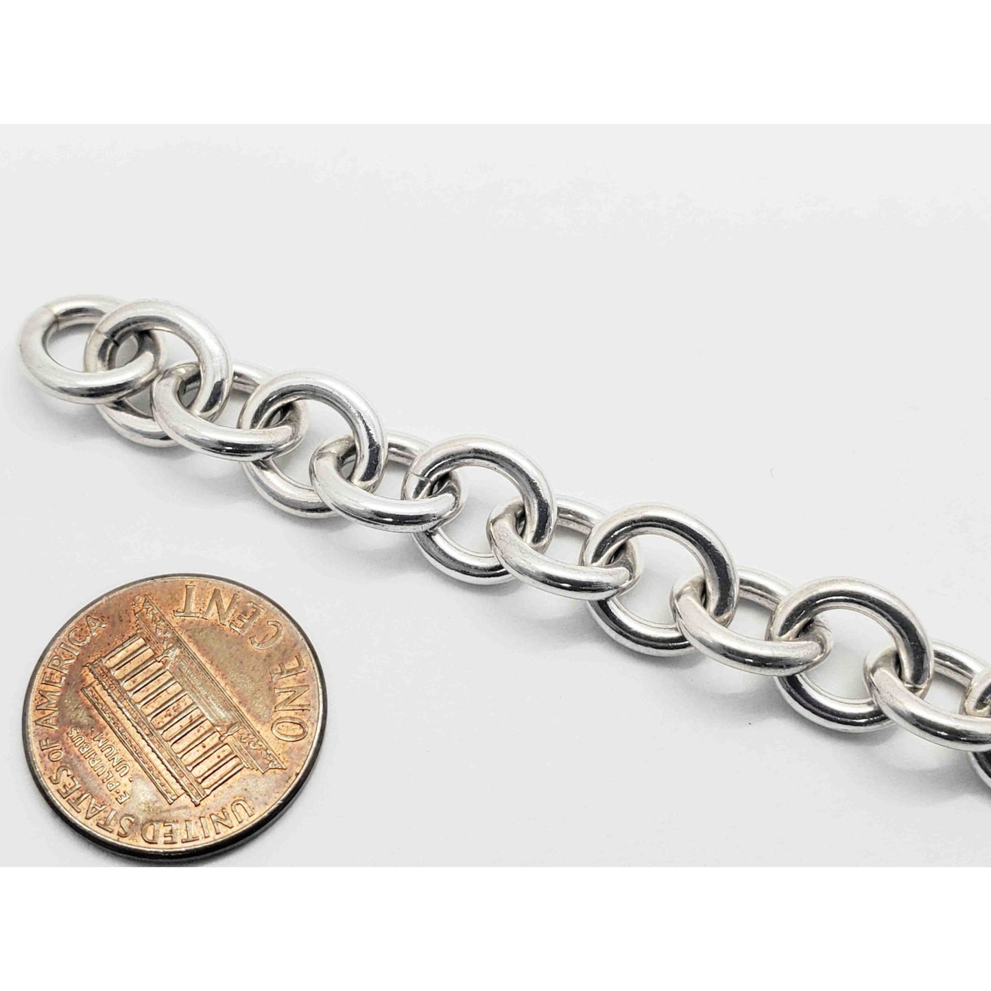 Vintage Tiffany & Co Heart Tag Bracelet Sterling Silver