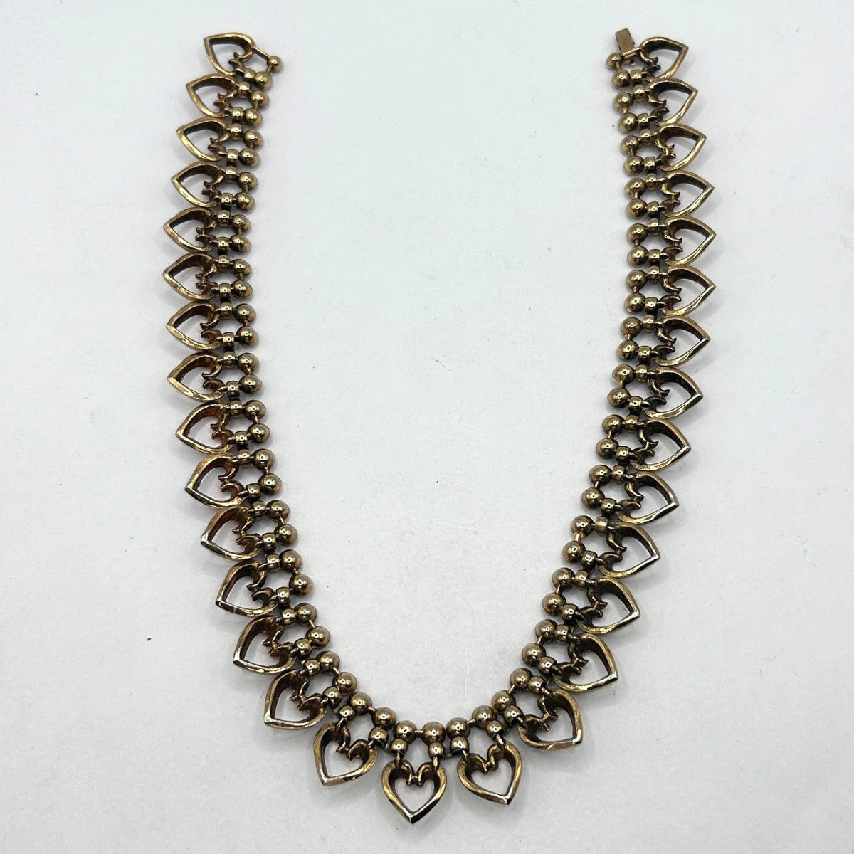 Crown Trifari 1950s Diamante Queen of Hearts Necklace & Bracelet Set