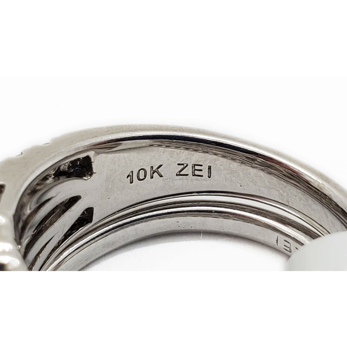 3.91 ctw Natural Diamond Engagement + Wedding Ring Set 10k White Gold Size 7