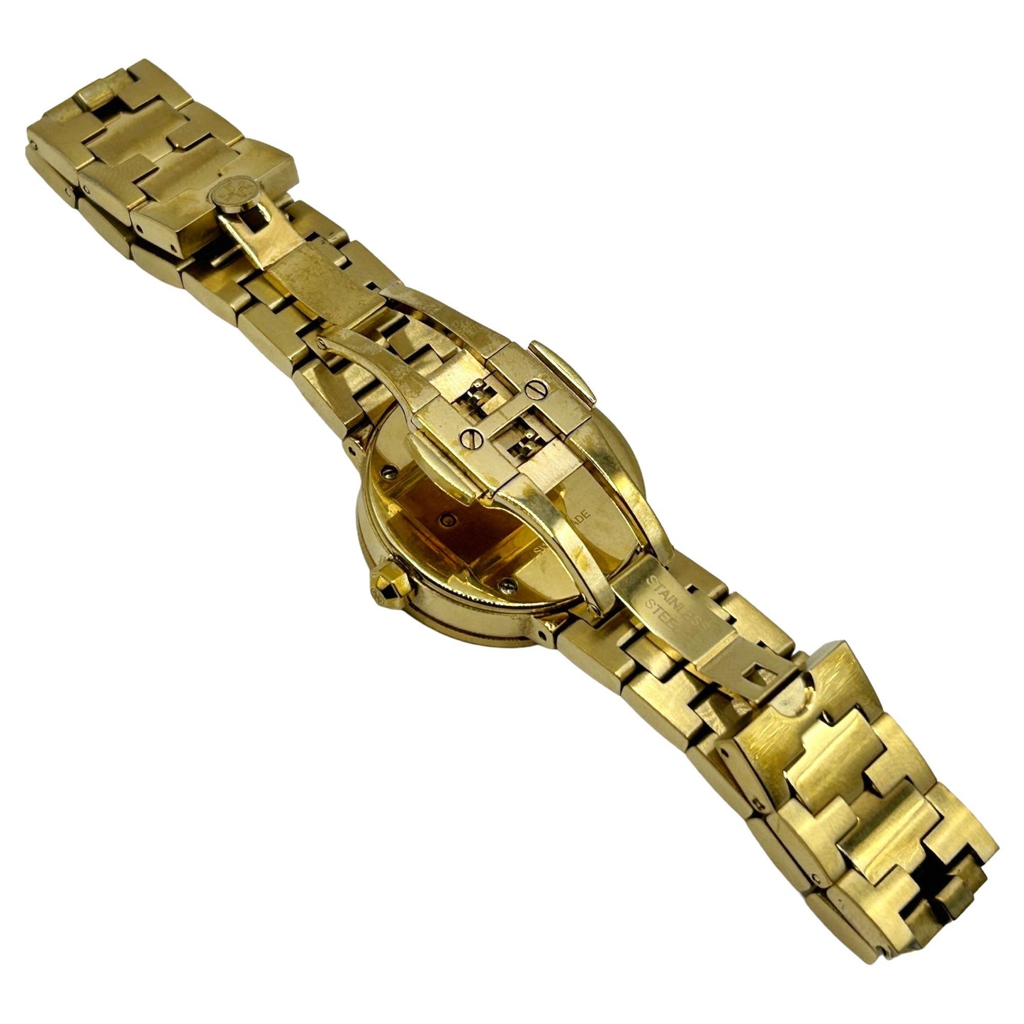 Tory Burch Reva Gold Toned Steel White Dial Quartz Ladies Watch TRB4011
