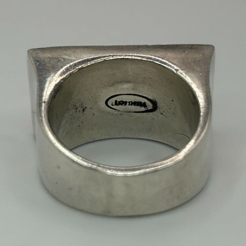 Lois Hill Scrolled Sterling Silver Chunky Ring Size 7.5