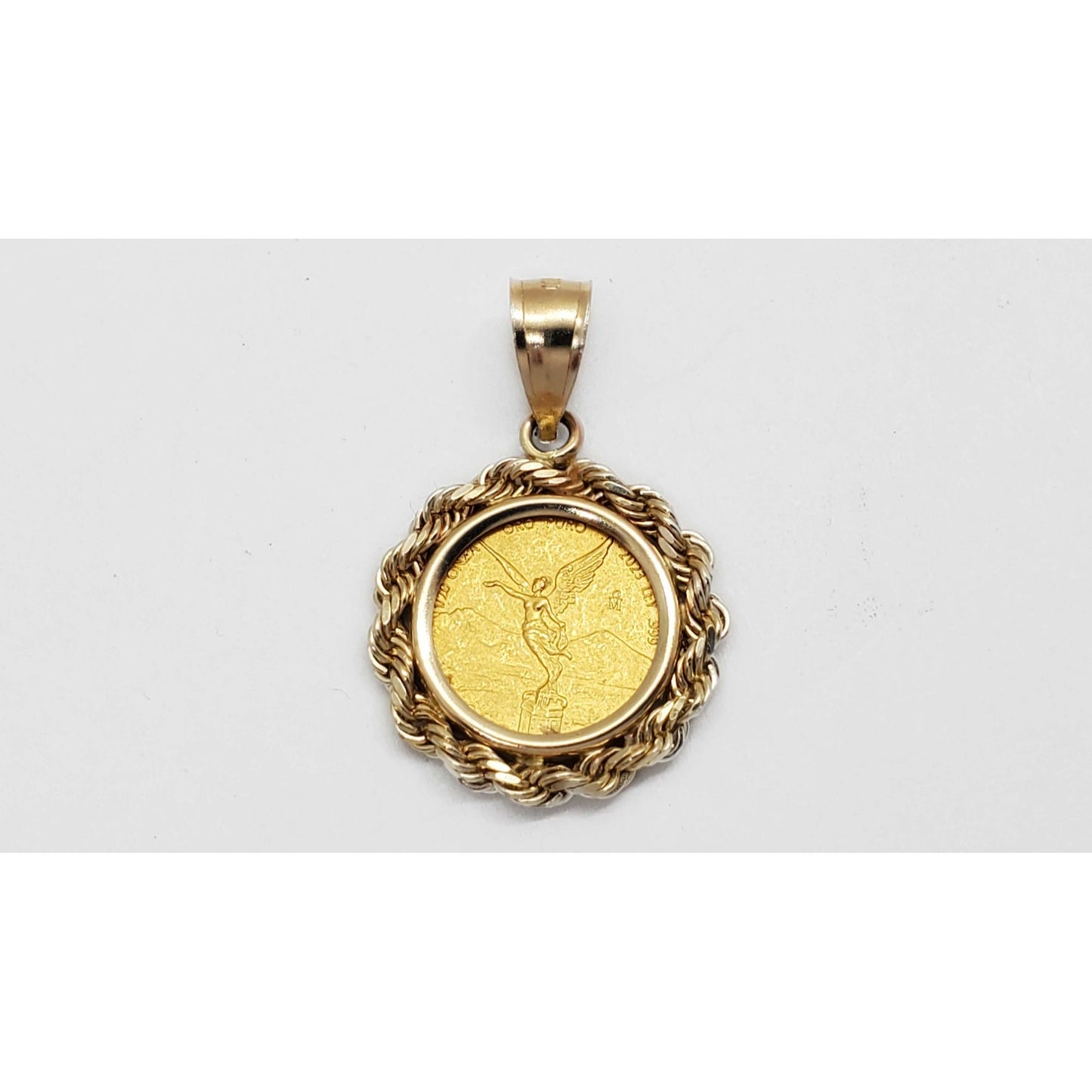 1/20 Troy Oz .9999 Fine Gold Libertad Coin in 14k Gold Bezel Pendant