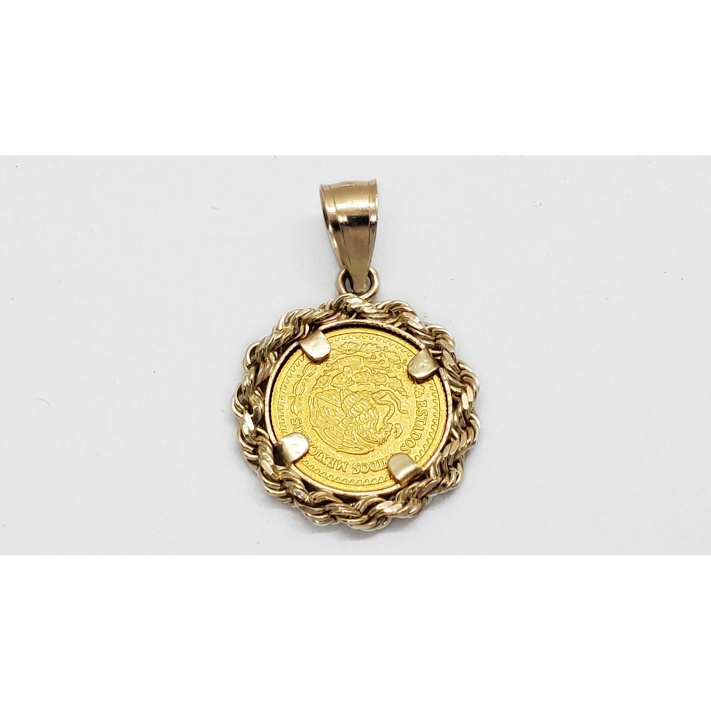 1/20 Troy Oz .9999 Fine Gold Libertad Coin in 14k Gold Bezel Pendant