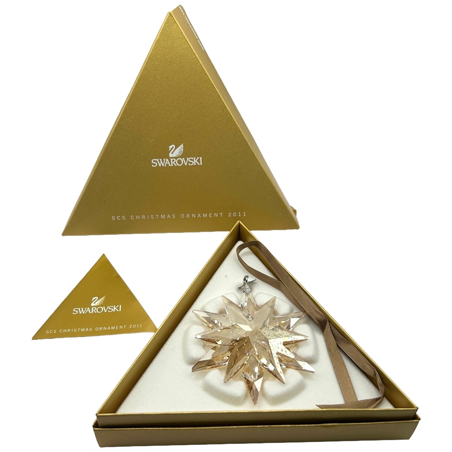 2011 Swarovski CRYSTAL SCS Annual Edition Snowflake Ornament USED ORIGINAL BOX