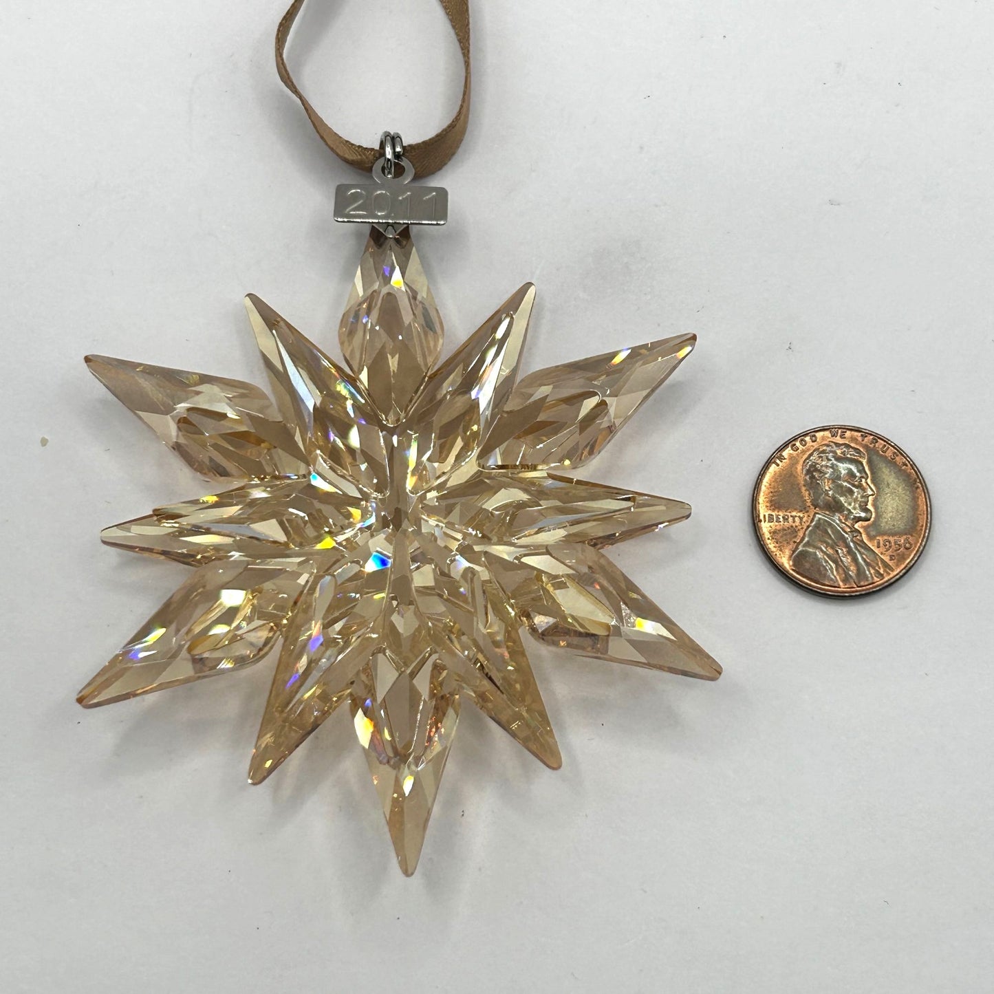 2011 Swarovski CRYSTAL SCS Annual Edition Snowflake Ornament USED ORIGINAL BOX