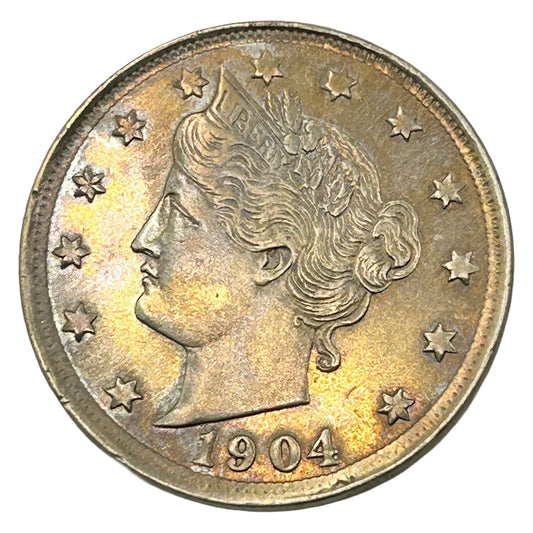 1904 Liberty Head Nickel 5c V Cents High Grade