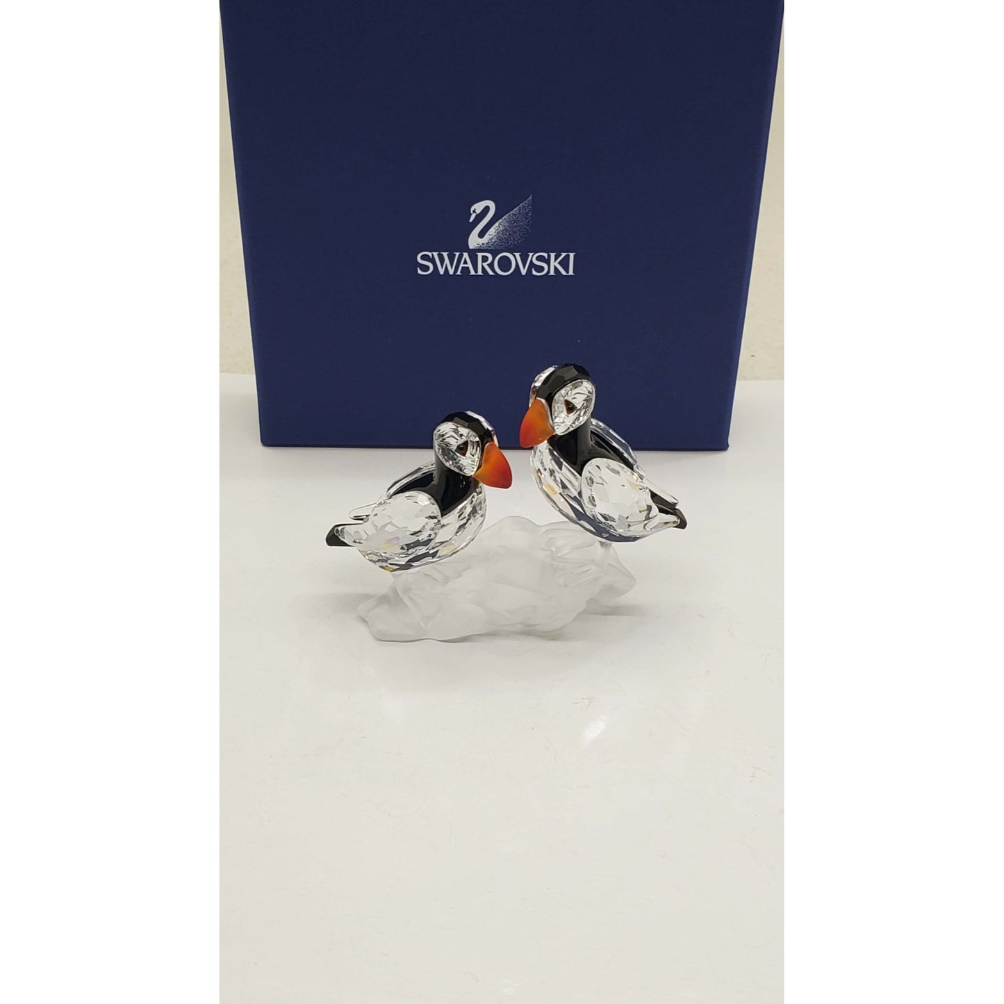 Swarovski Crystal #0261643 "Puffins" Birds with Original Box & COA