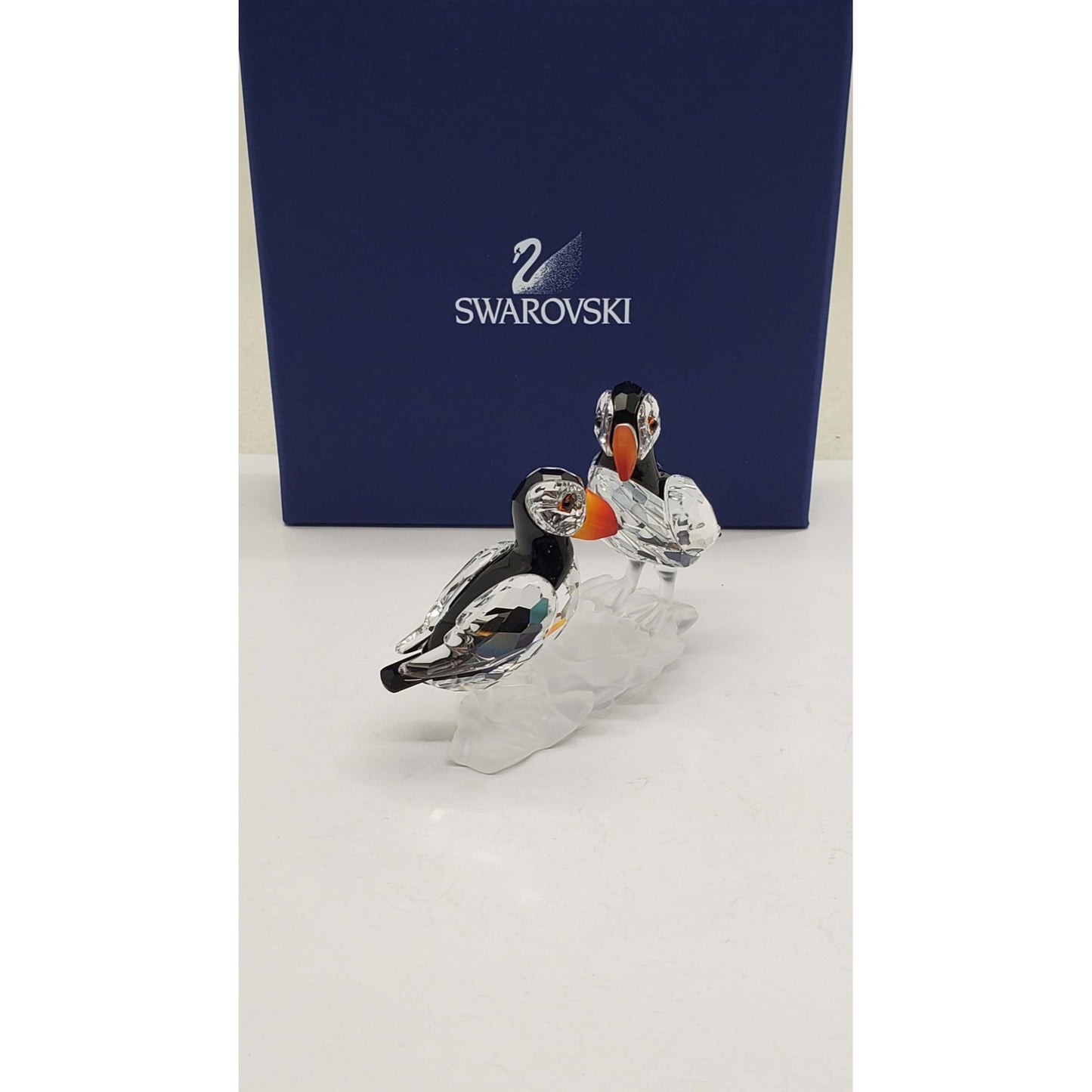 Swarovski Crystal #0261643 "Puffins" Birds with Original Box & COA