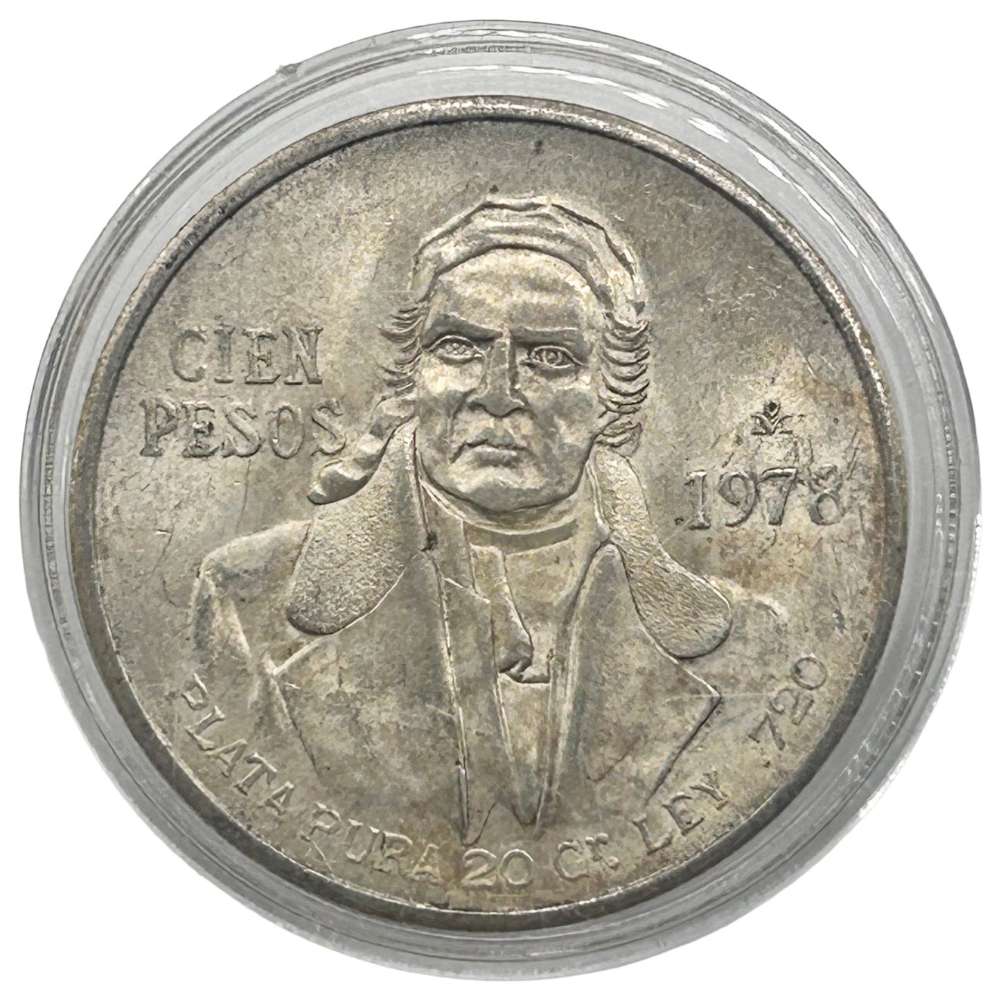Mexico Cien 100 Pesos 1978 Jose Maria Morelos y Pavon Ley .720 Silver Plata Pura