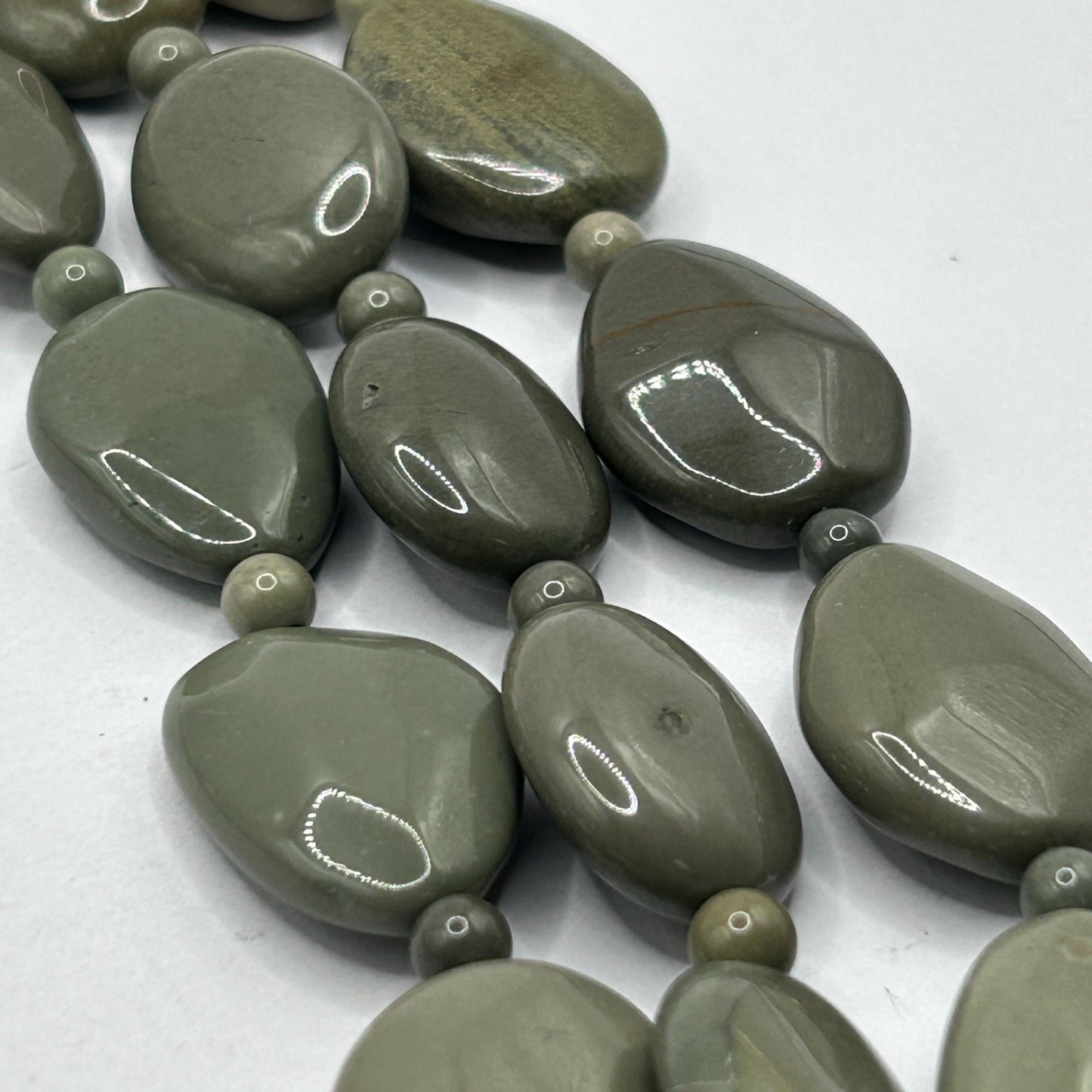 Jay King Triple Strand Leopard Ocean Jasper 18" Necklace 925 Sterling Clasp