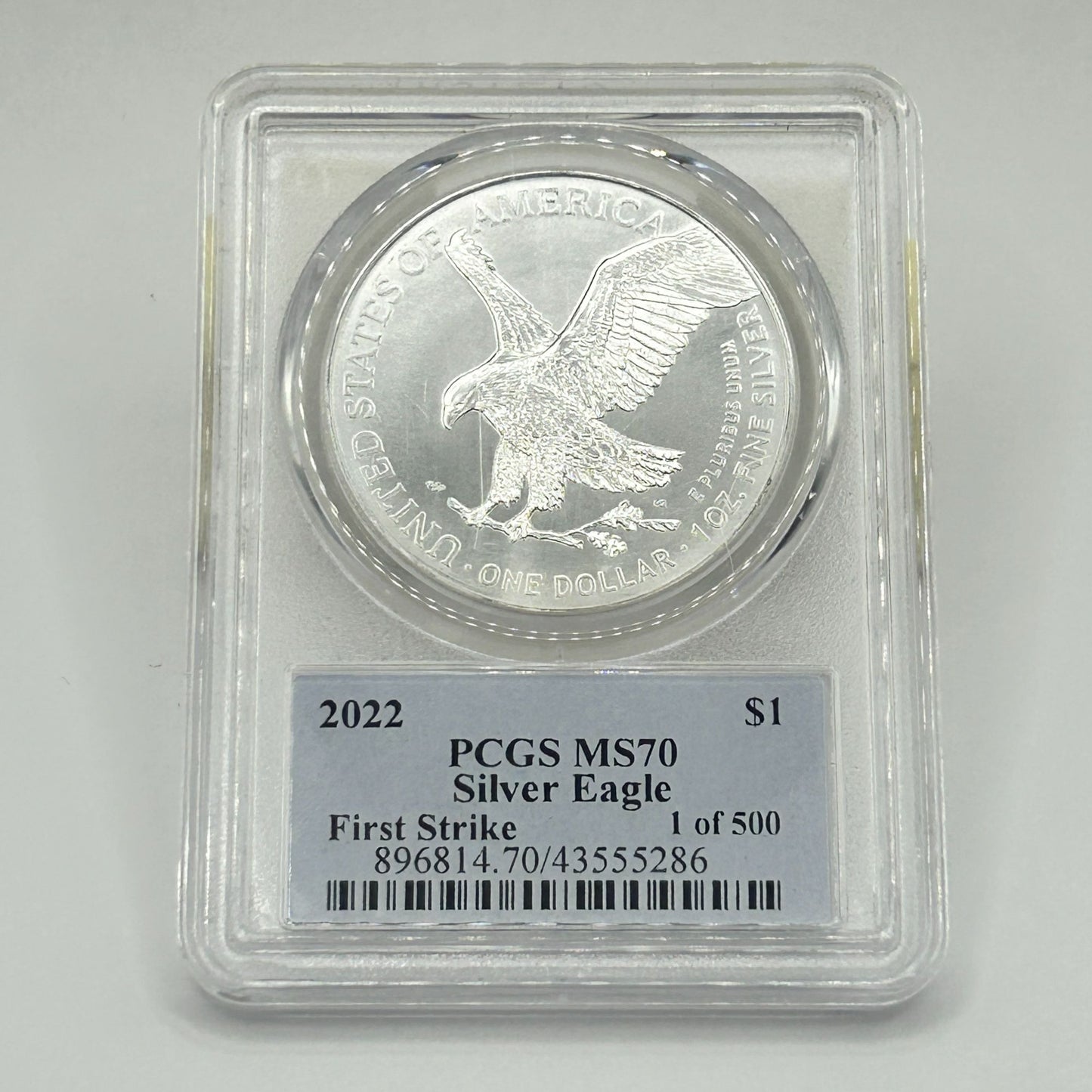 2022 $1 American Silver Eagle 1oz PCGS MS70 - Thomas Cleveland Signed Label