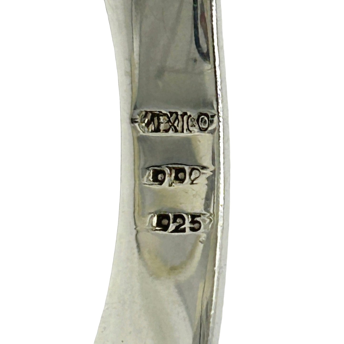 Taxco 925 Sterling Silver & Malachite Hinged Bangle Bracelet