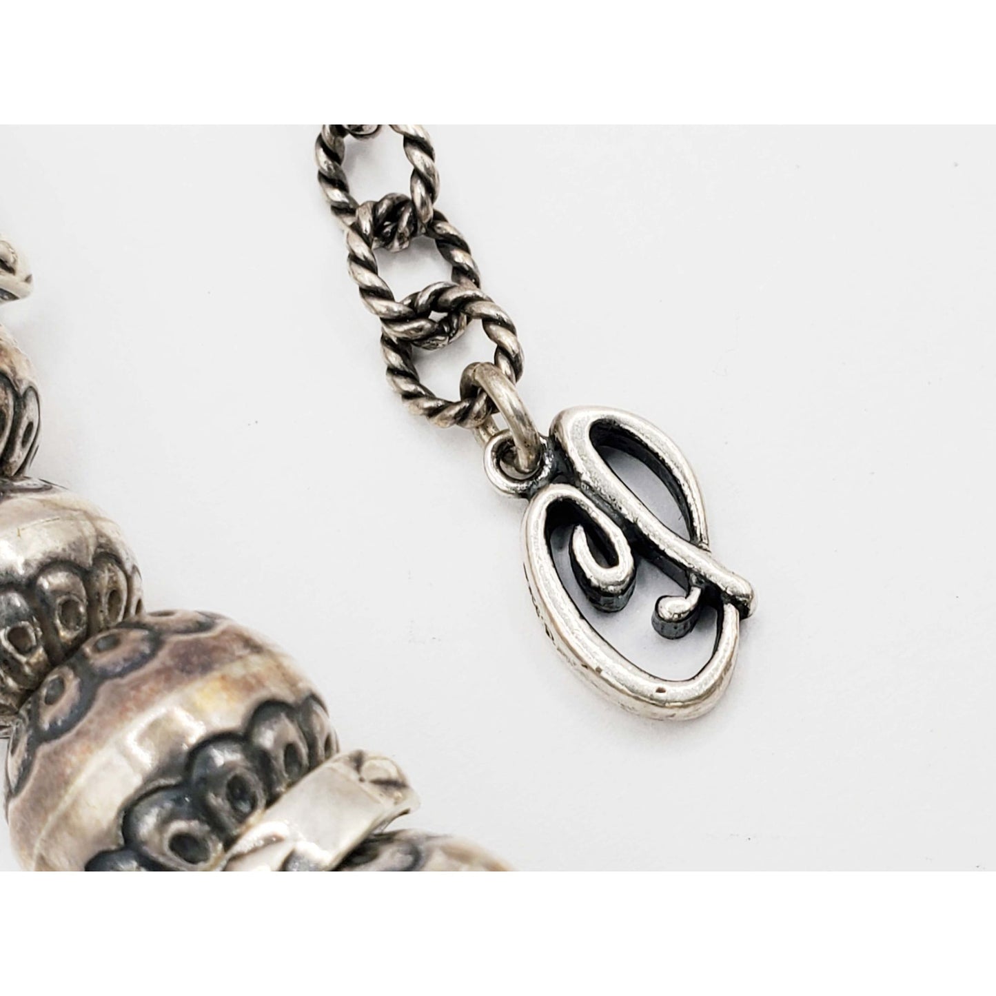 Vintage Carolyn Pollack Navajo Pearl Squash Blossom Necklace Sterling Silver