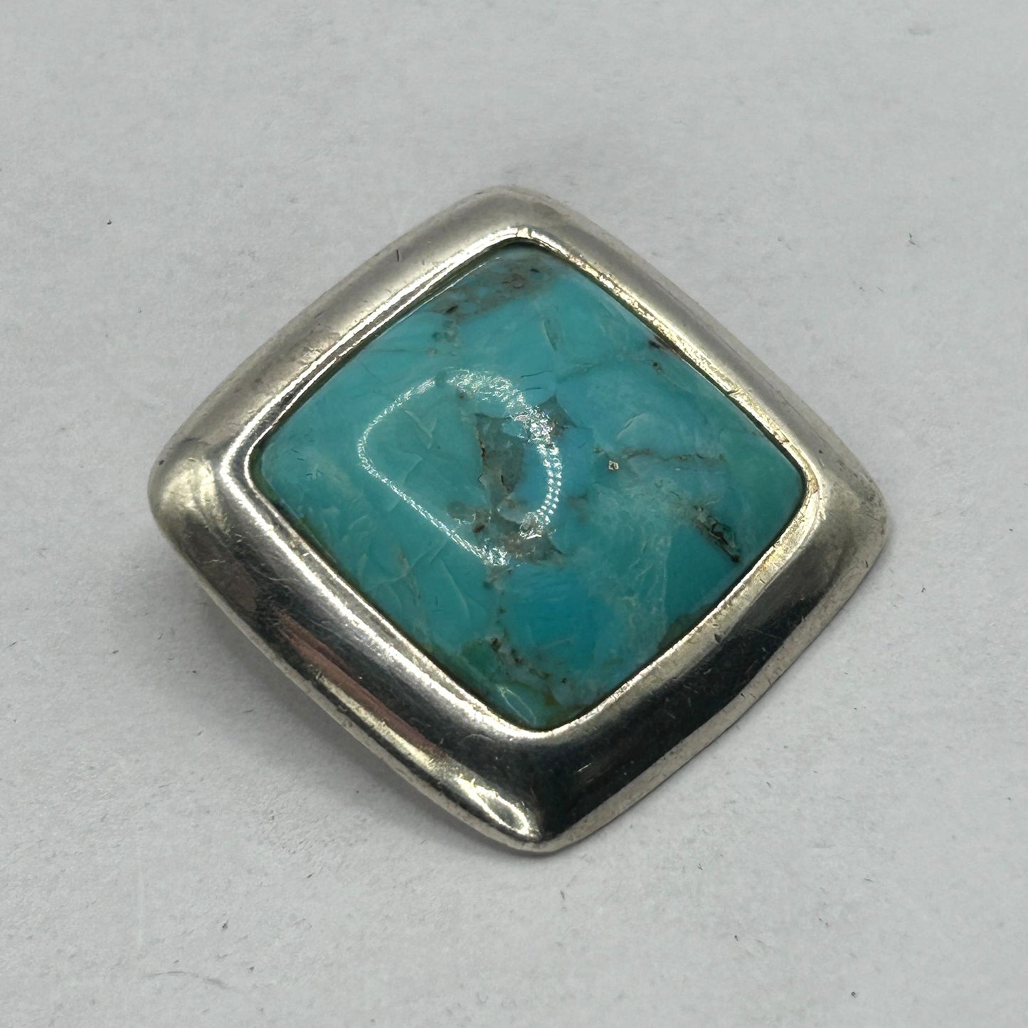 Barse 925 Sterling Silver Turquoise Necklace Pendant & Drop Earrings Set