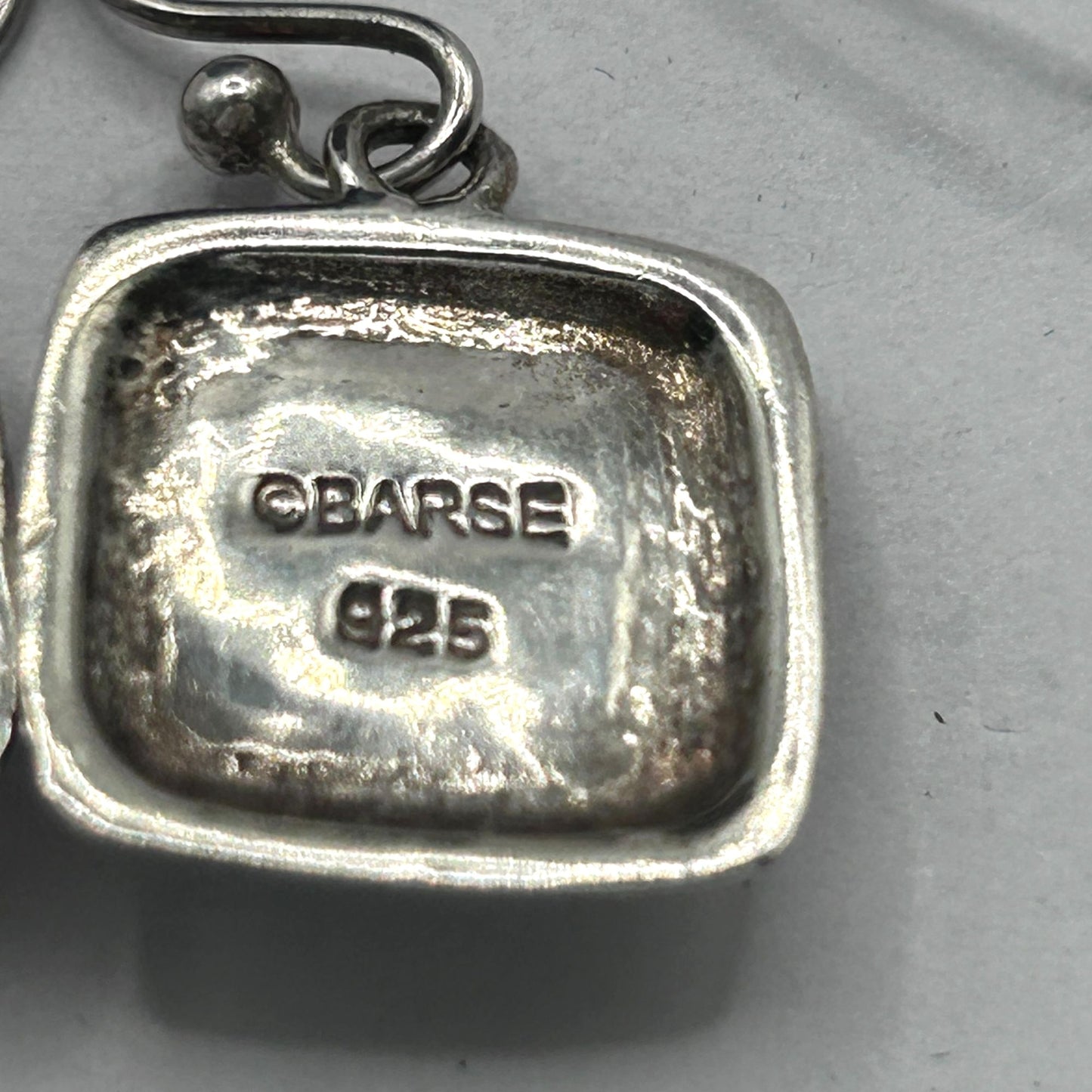 Barse 925 Sterling Silver Turquoise Necklace Pendant & Drop Earrings Set