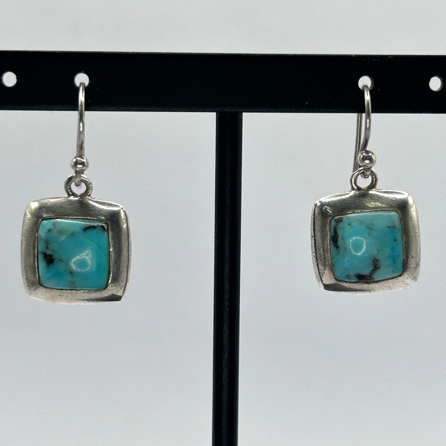 Barse 925 Sterling Silver Turquoise Necklace Pendant & Drop Earrings Set