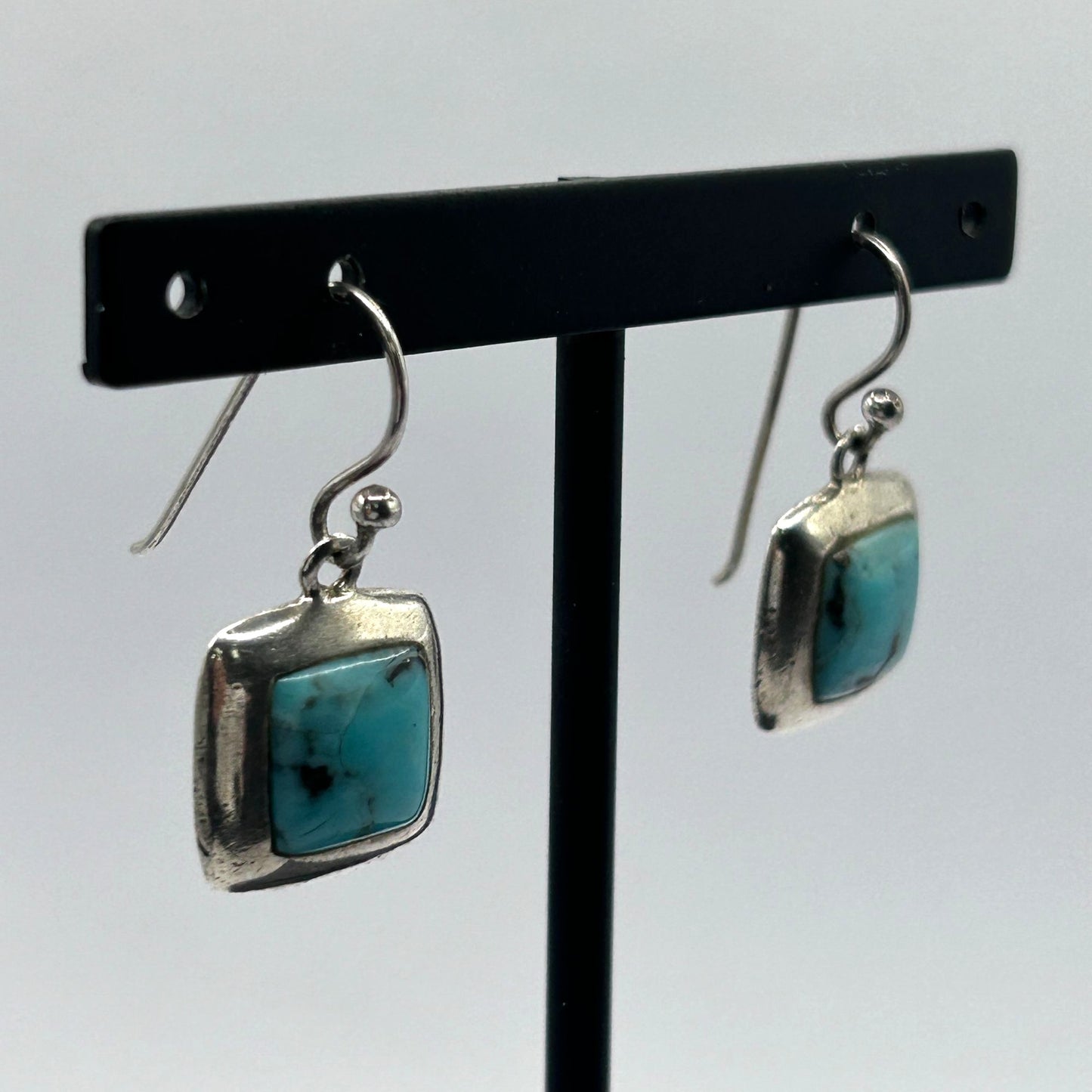 Barse 925 Sterling Silver Turquoise Necklace Pendant & Drop Earrings Set