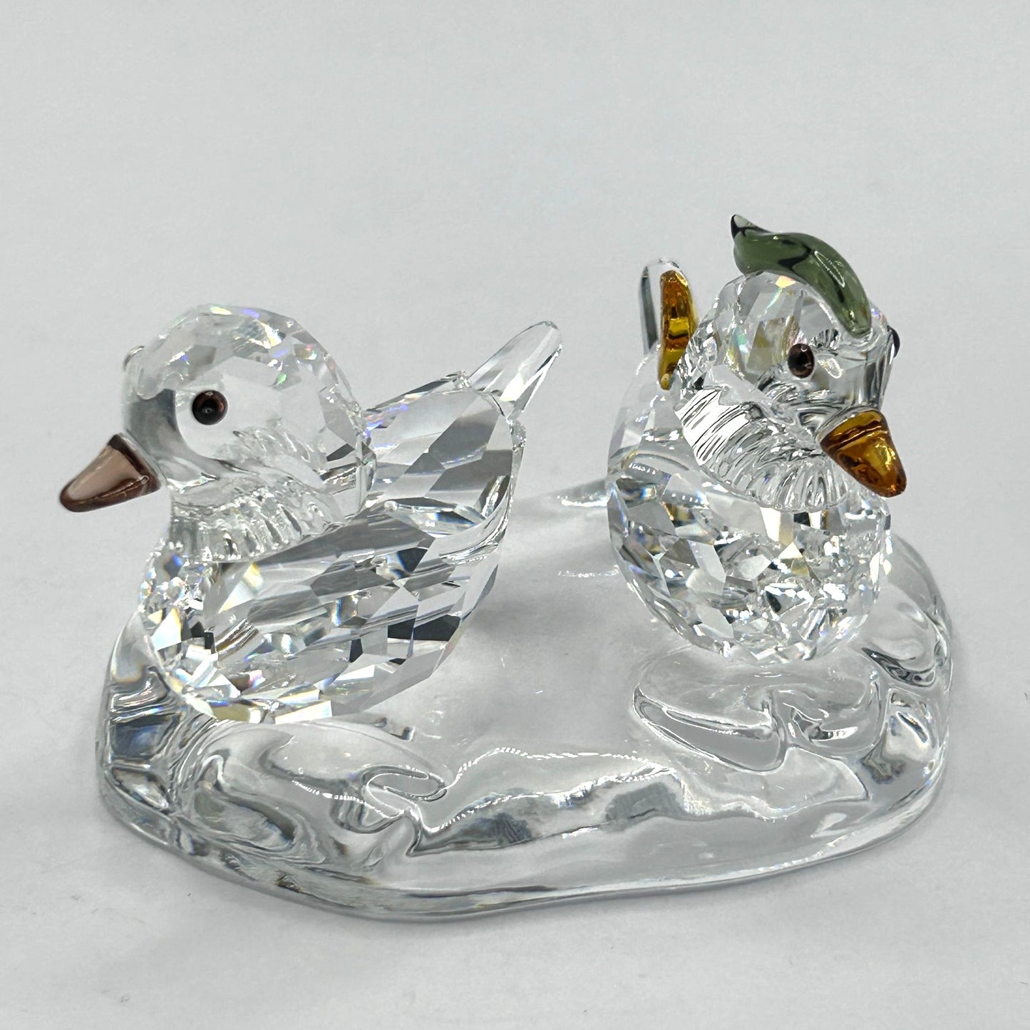 Swarovski Crystal 858736 Mandarin Ducks on Pond w 1 Box & COA - No Stickers