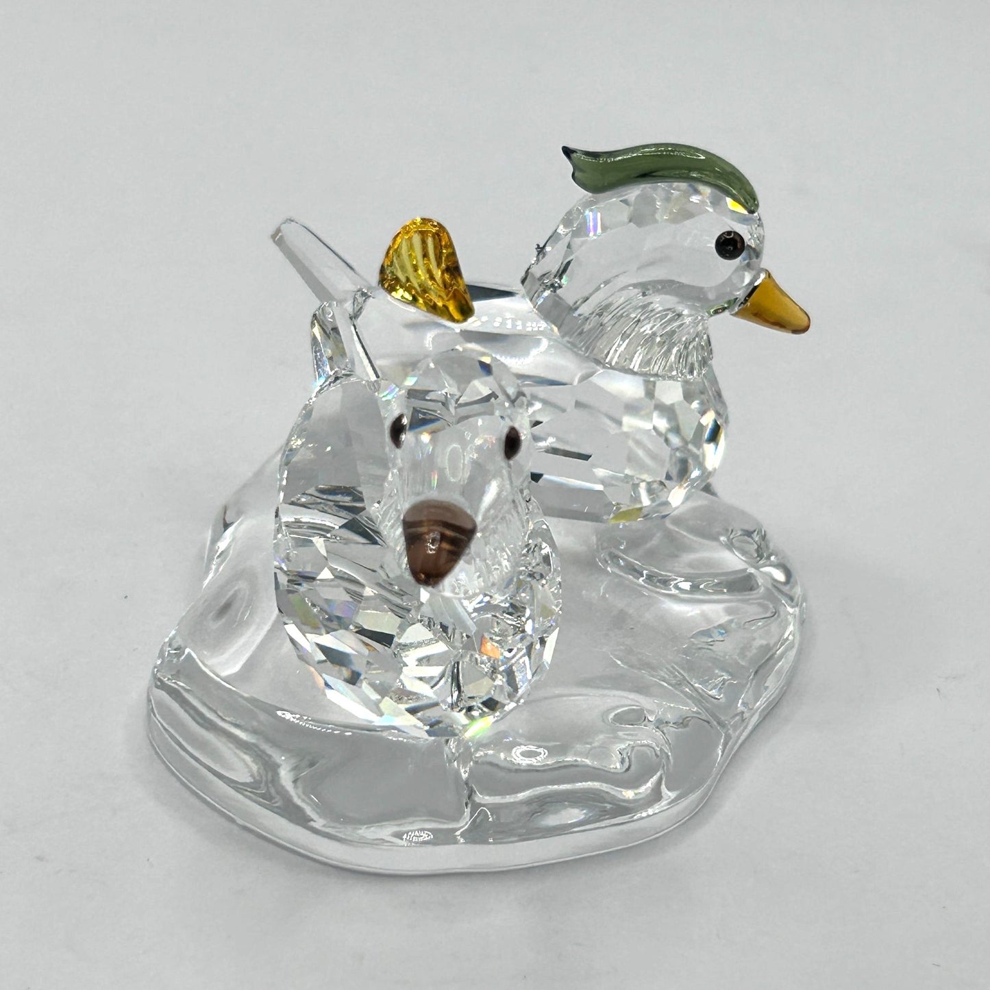 Swarovski Crystal 858736 Mandarin Ducks on Pond w 1 Box & COA - No Stickers