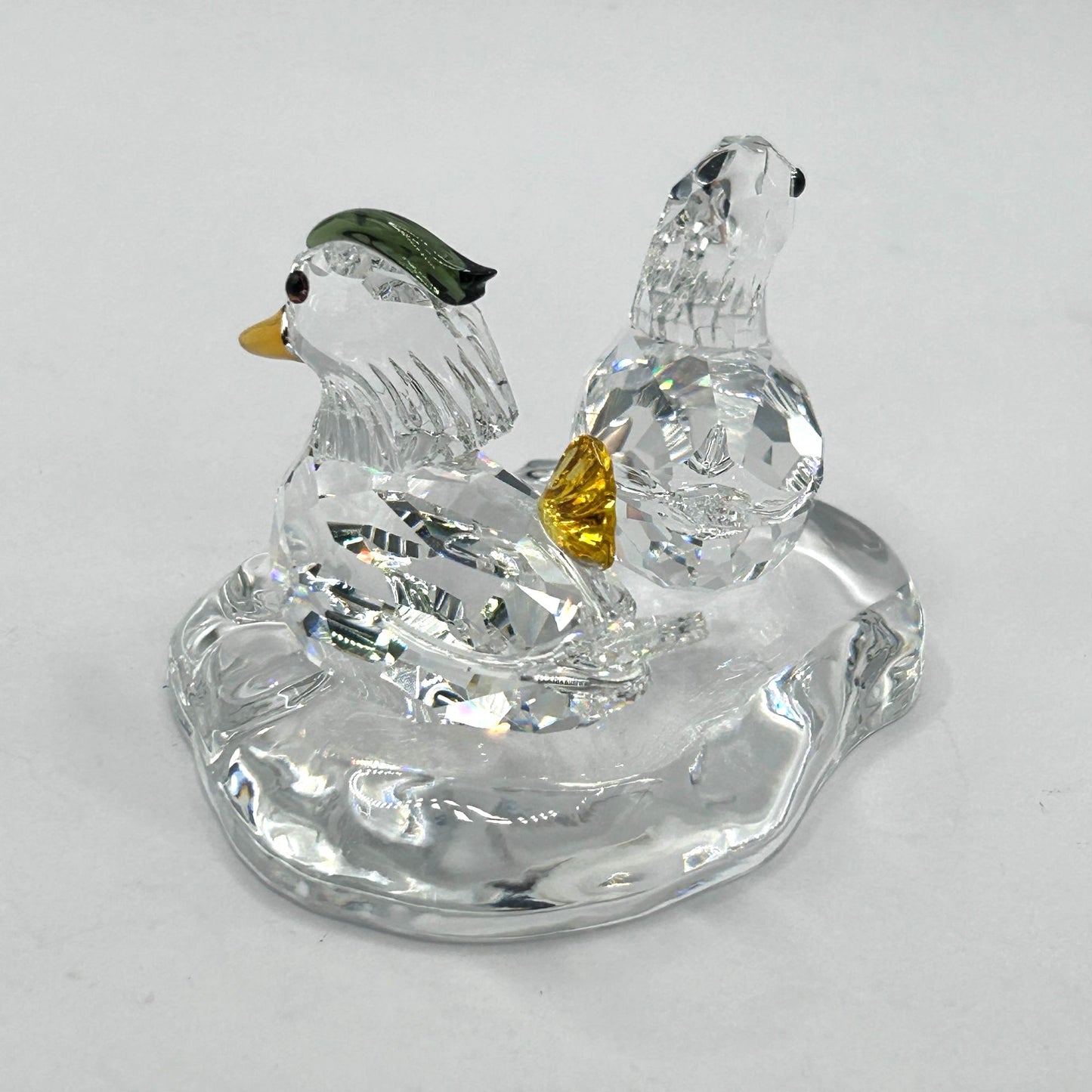 Swarovski Crystal 858736 Mandarin Ducks on Pond w 1 Box & COA - No Stickers