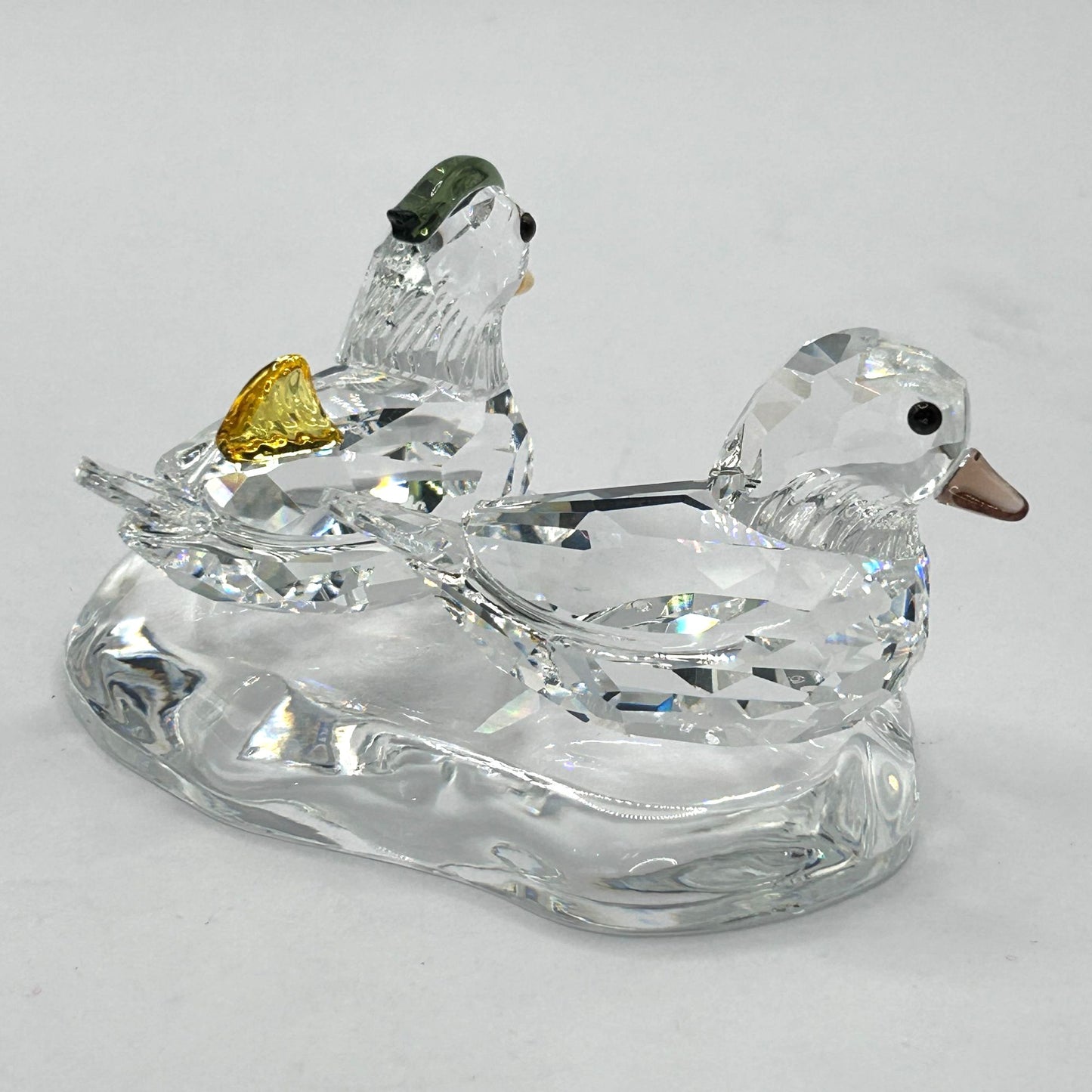 Swarovski Crystal 858736 Mandarin Ducks on Pond w 1 Box & COA - No Stickers