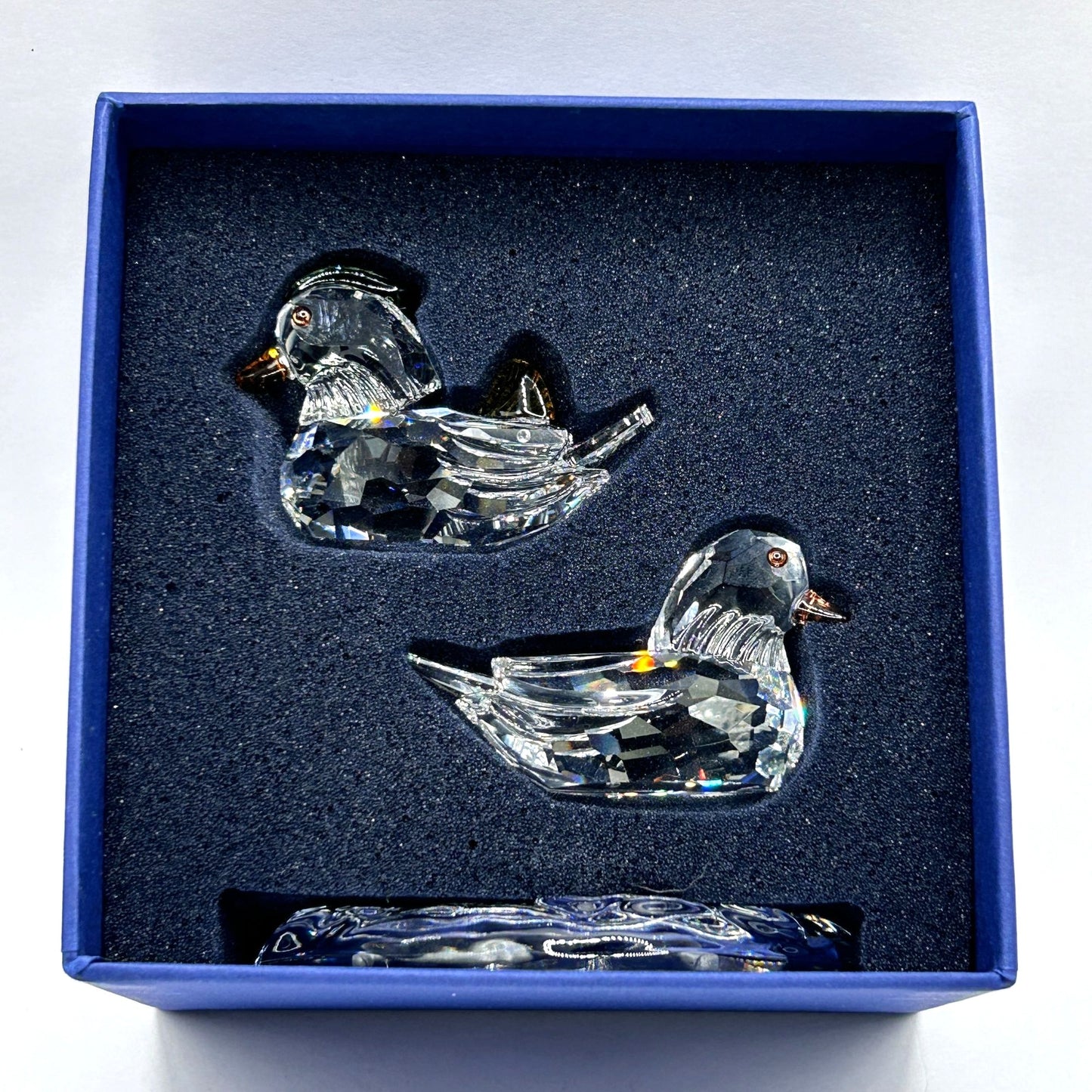 Swarovski Crystal 858736 Mandarin Ducks on Pond w 1 Box & COA - No Stickers