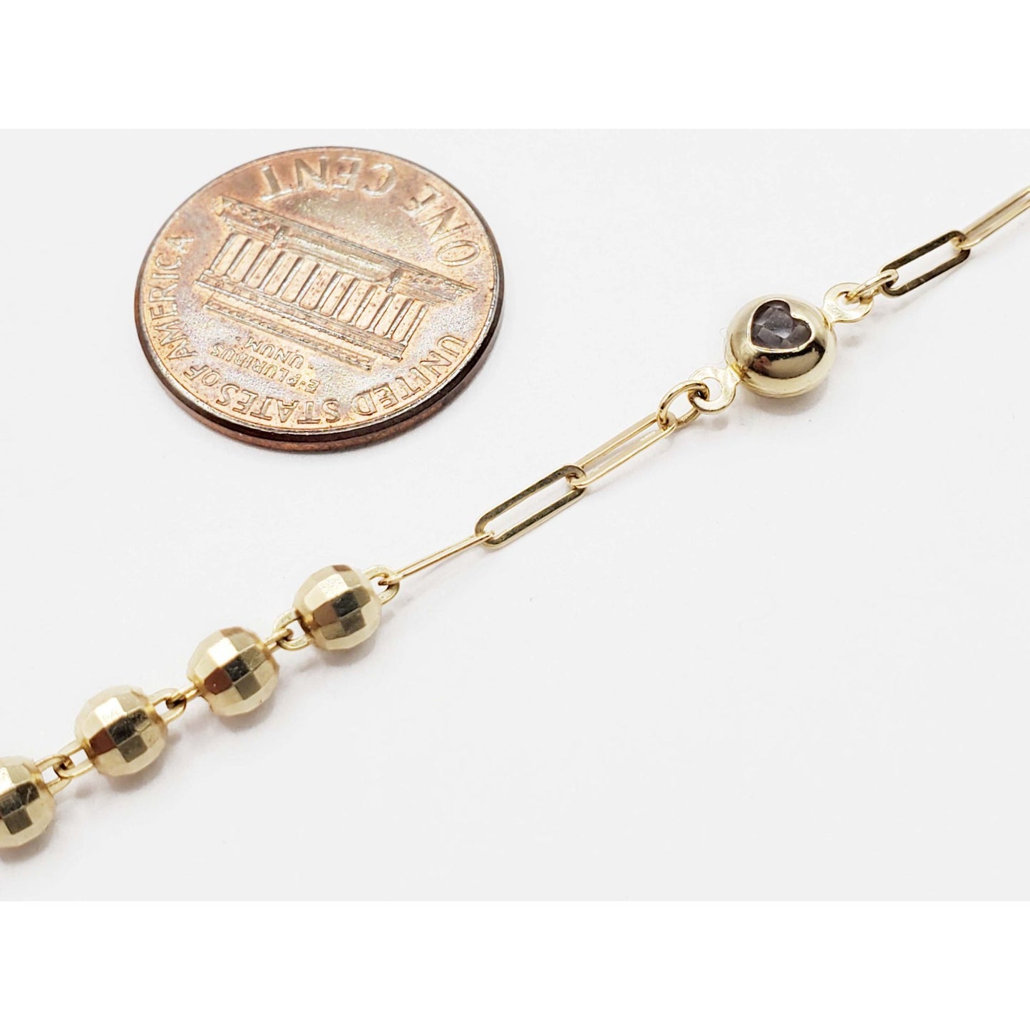 Religious Rosary Bead Necklace Lady of Guadalupe 14k Gold