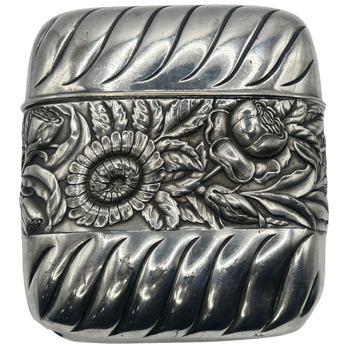 Antique Derby Silver Co. Silver Plate Flask with Original Screw Off Cap and Lid