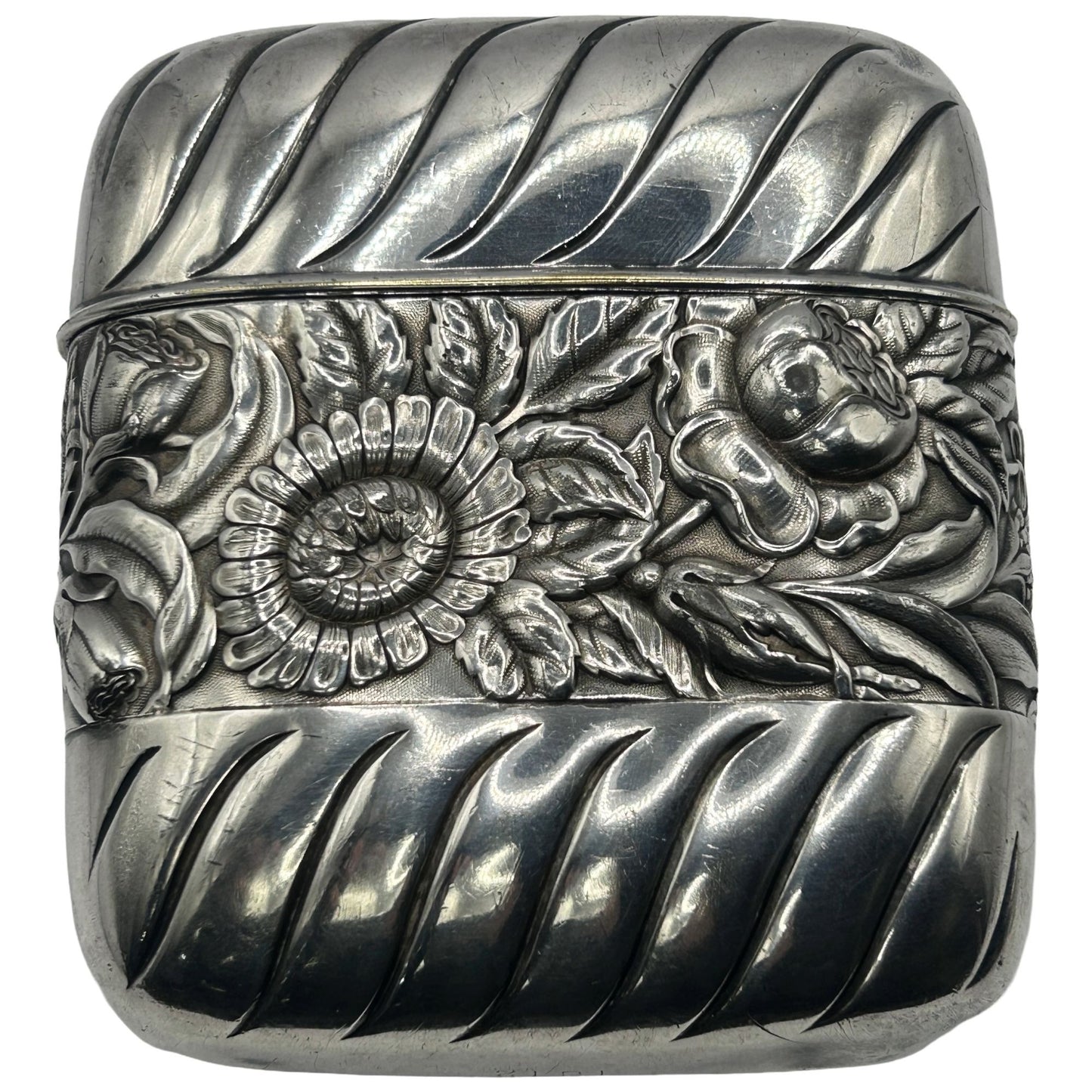 Antique Derby Silver Co. Silver Plate Flask with Original Screw Off Cap and Lid