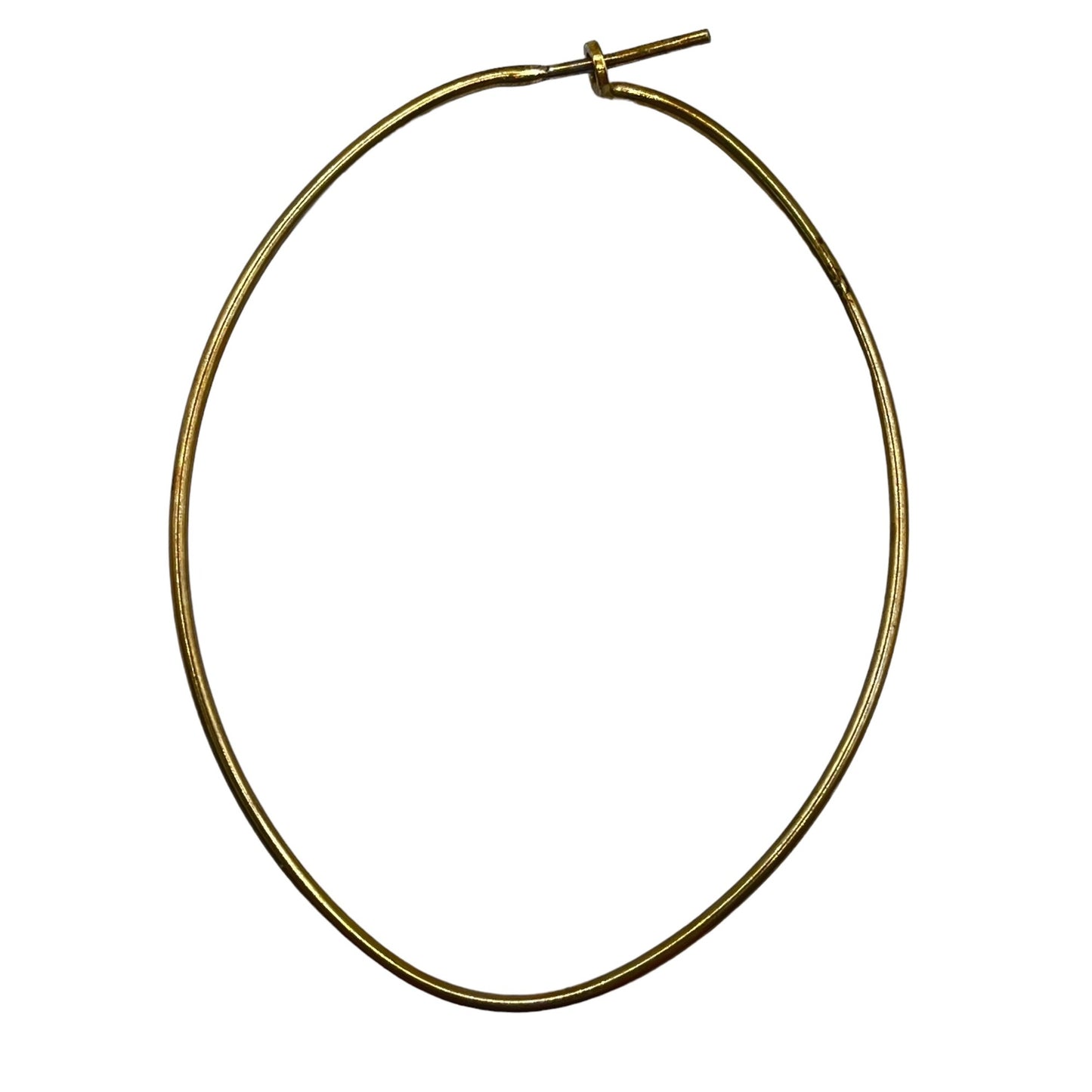 Mia Fiore 925 Sterling Silver Gold Oval Hoop Made in Italy Classic Basic