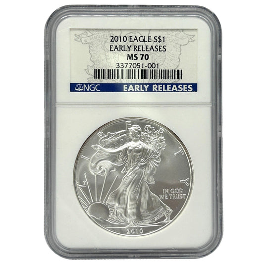 2010 S$1 American Silver Eagle NGC MS70 - Early Releases