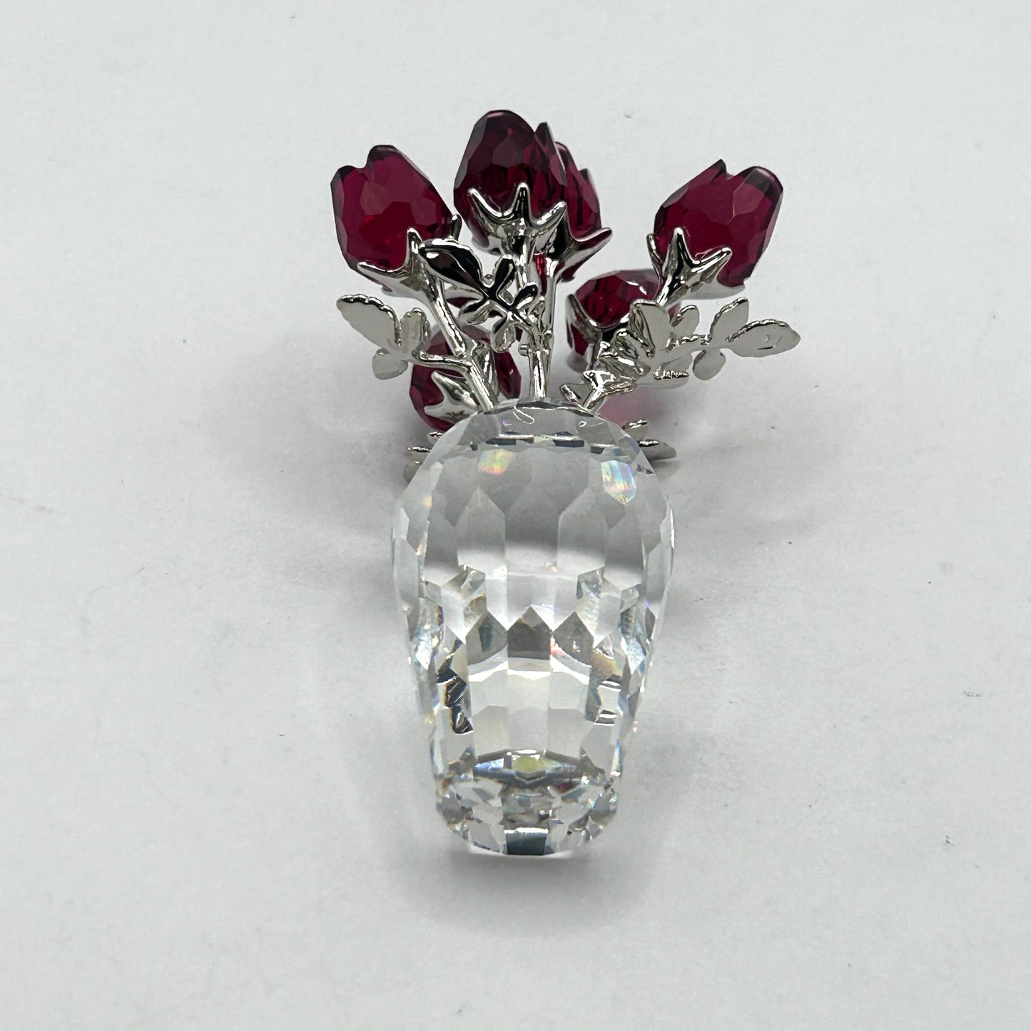 Swarovski Crystal 627098 Red Roses In Box With Certificate