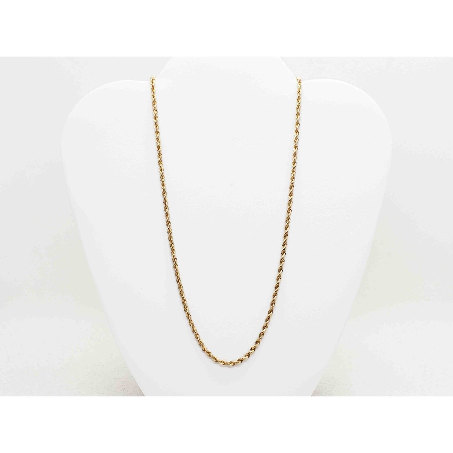 Michael Anthony Designer 2.9mm Wide Hollow Rope Chain Necklace 14k Gold 18" Long